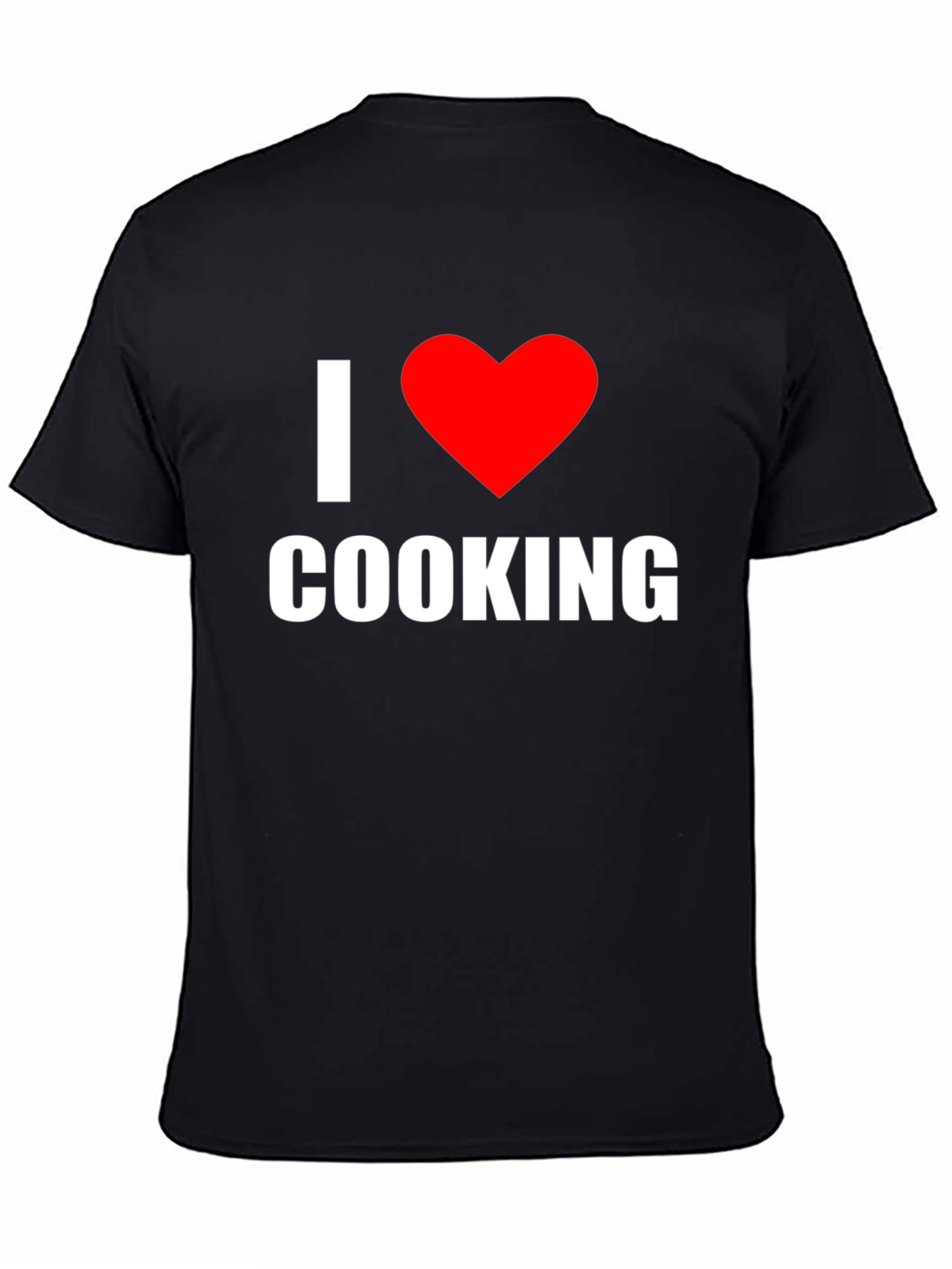 I Love Cooking T-Shirt - Black Heart Graphic