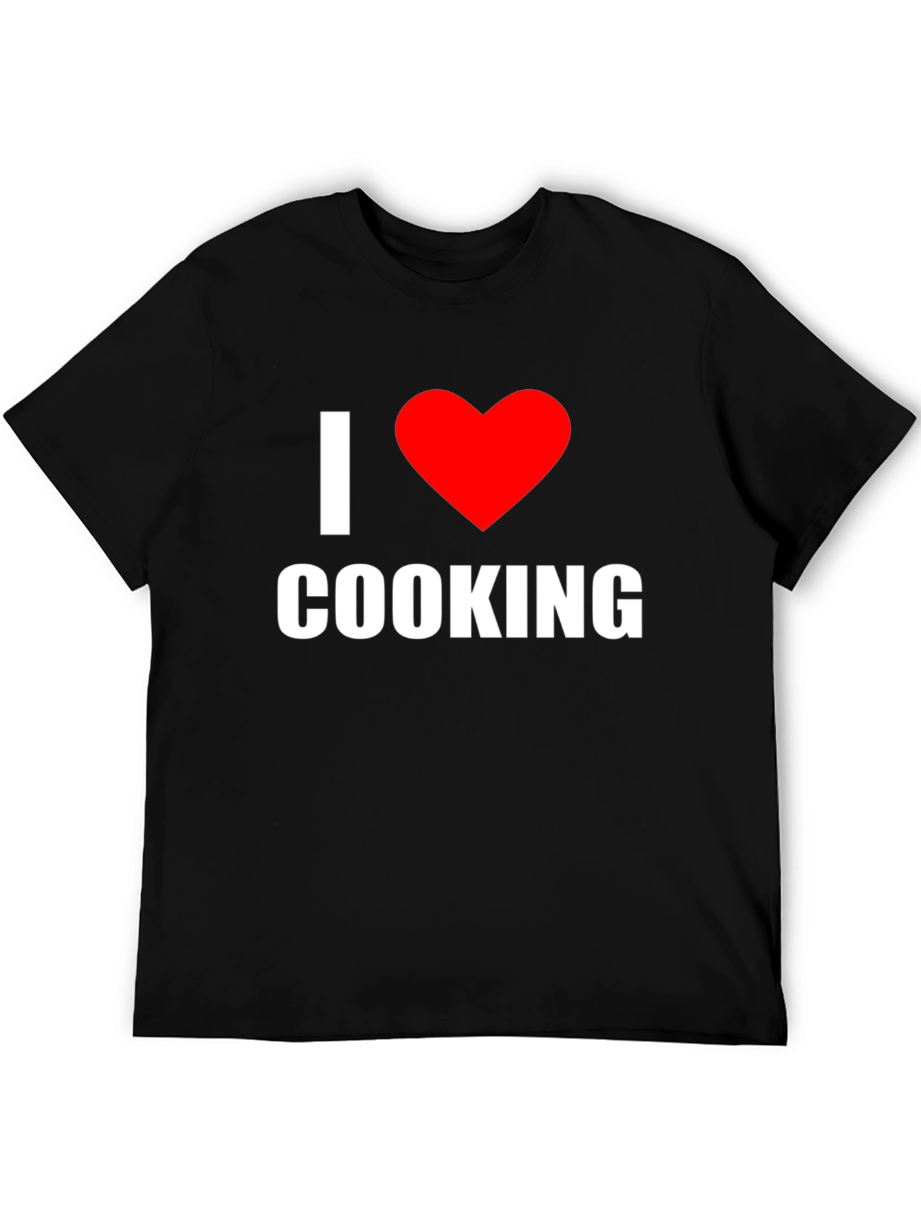 I Love Cooking T-Shirt - Black Heart Graphic