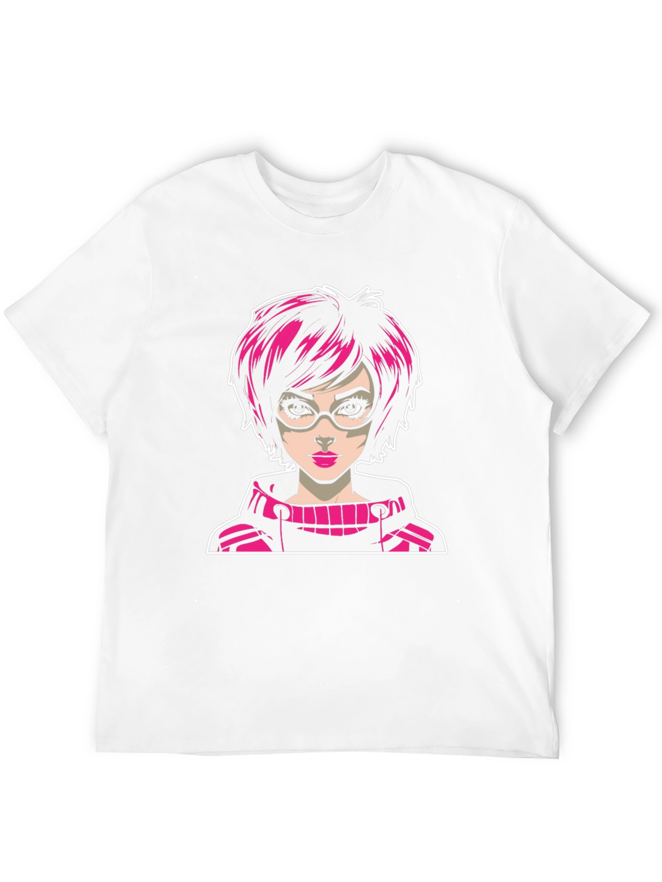 Funky Girl Cartoon Black T-Shirt