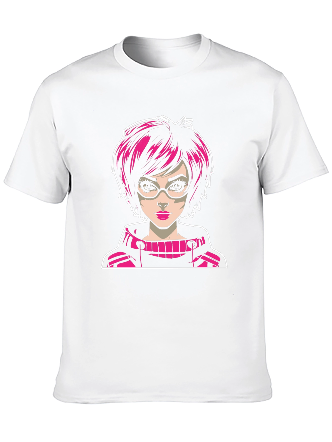 Funky Girl Cartoon Black T-Shirt