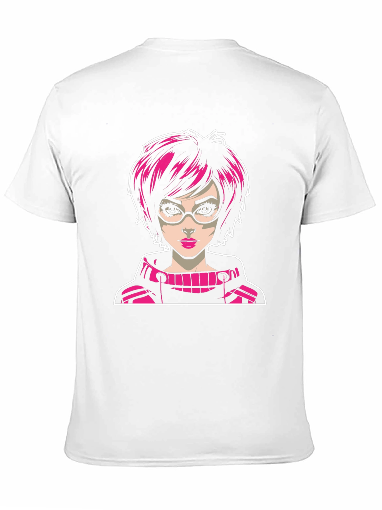 Funky Girl Cartoon Black T-Shirt