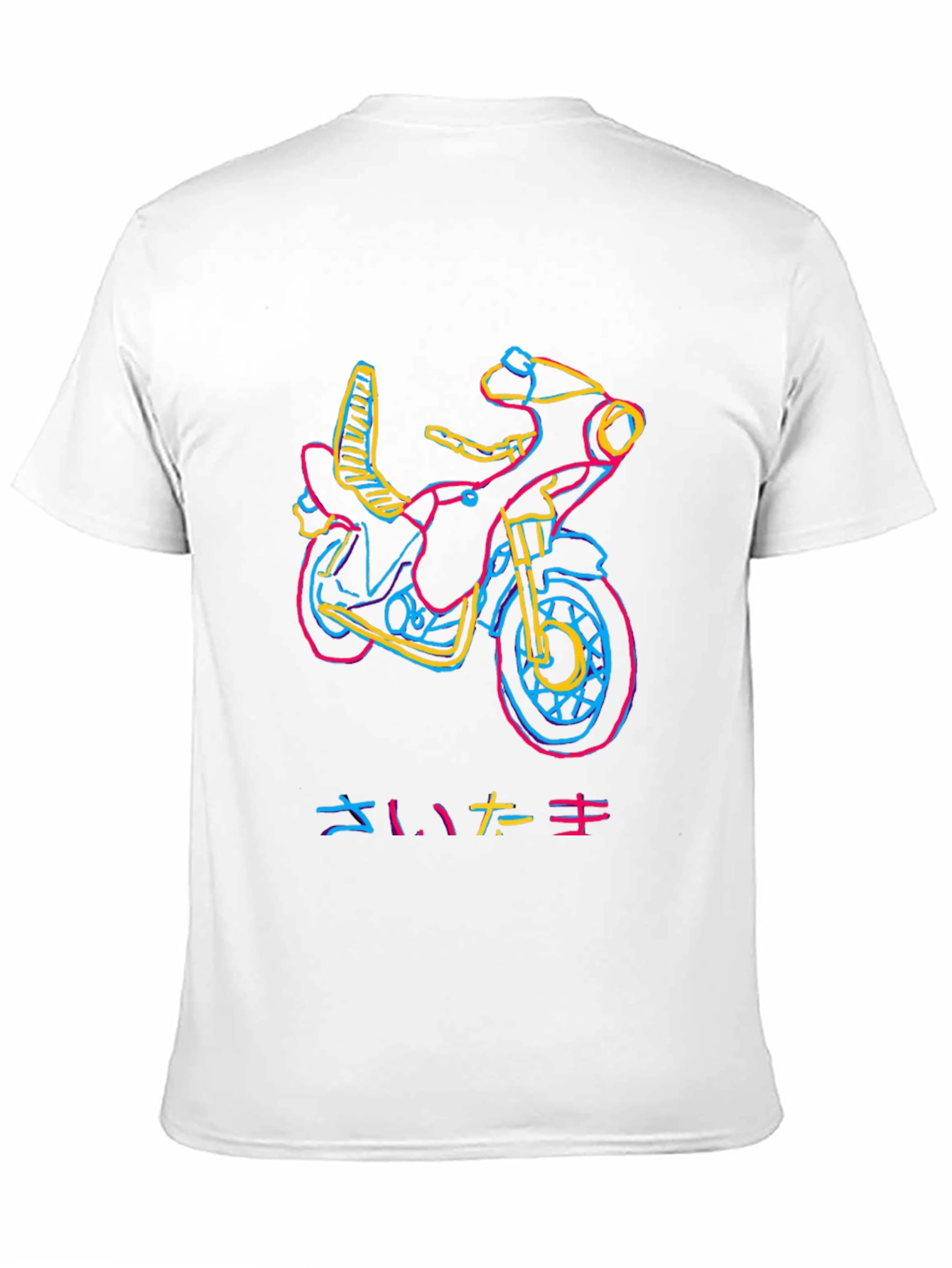 Neon Motorcycle Graphic T-Shirt
