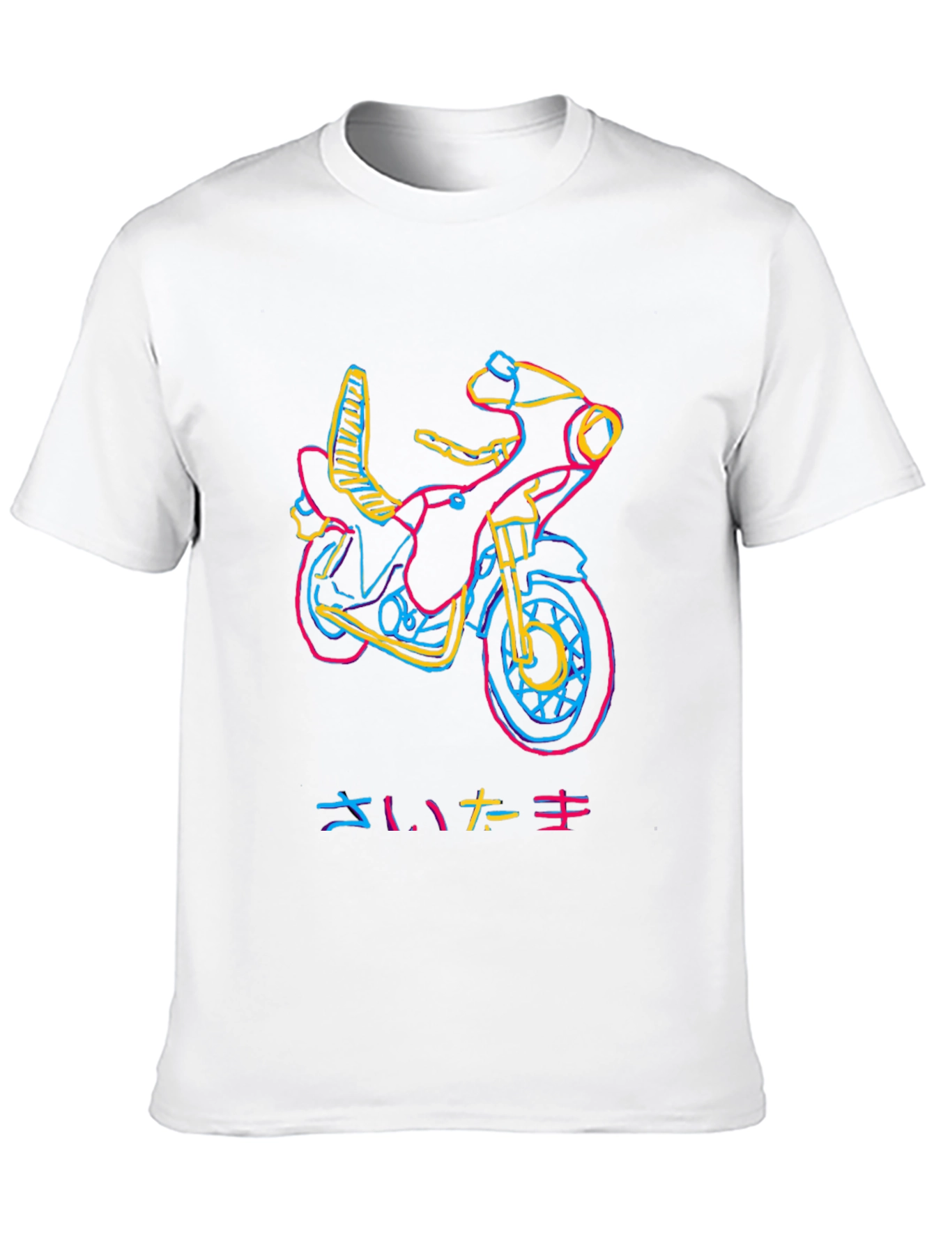 Neon Motorcycle Graphic T-Shirt