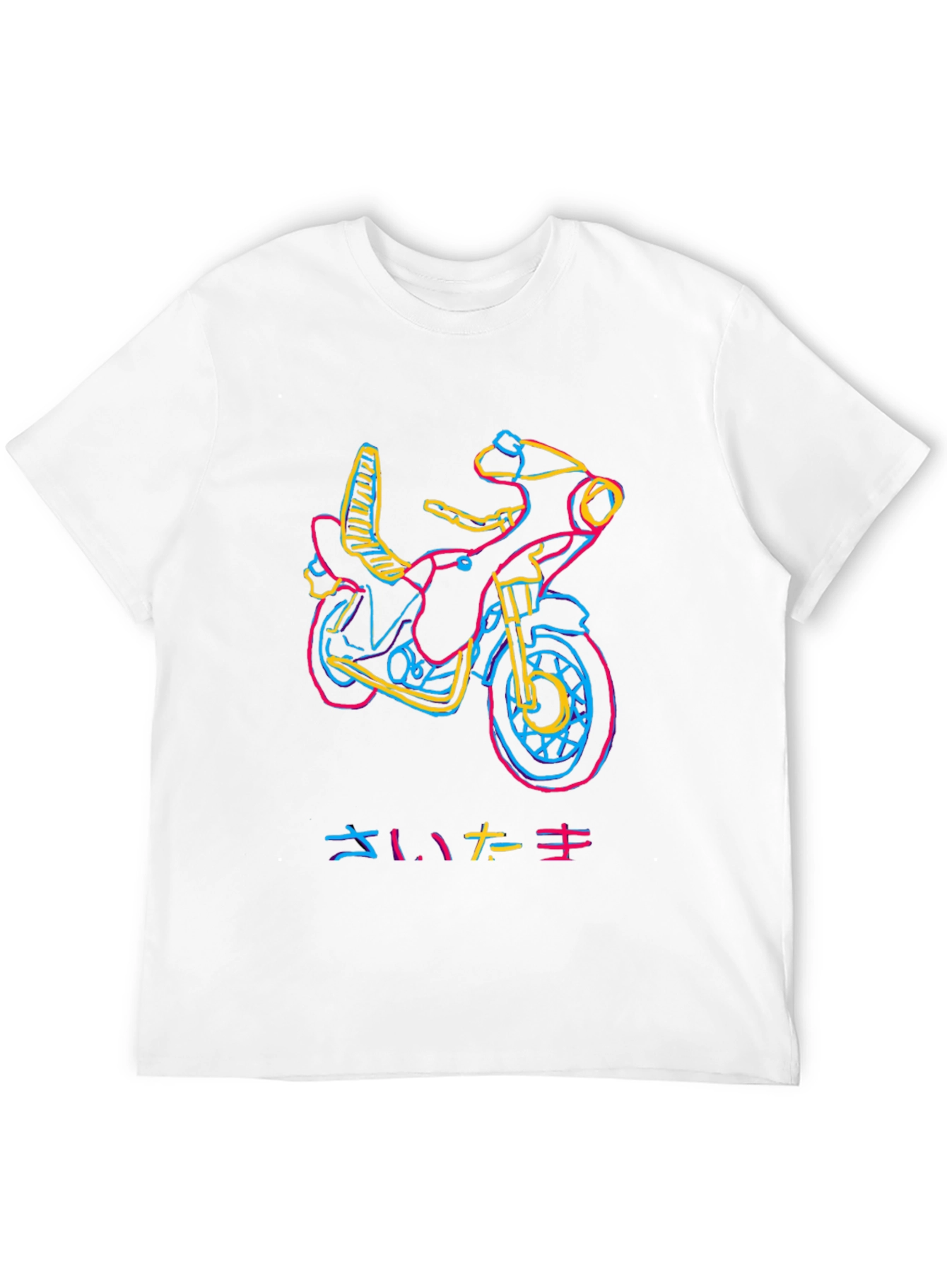 Neon Motorcycle Graphic T-Shirt