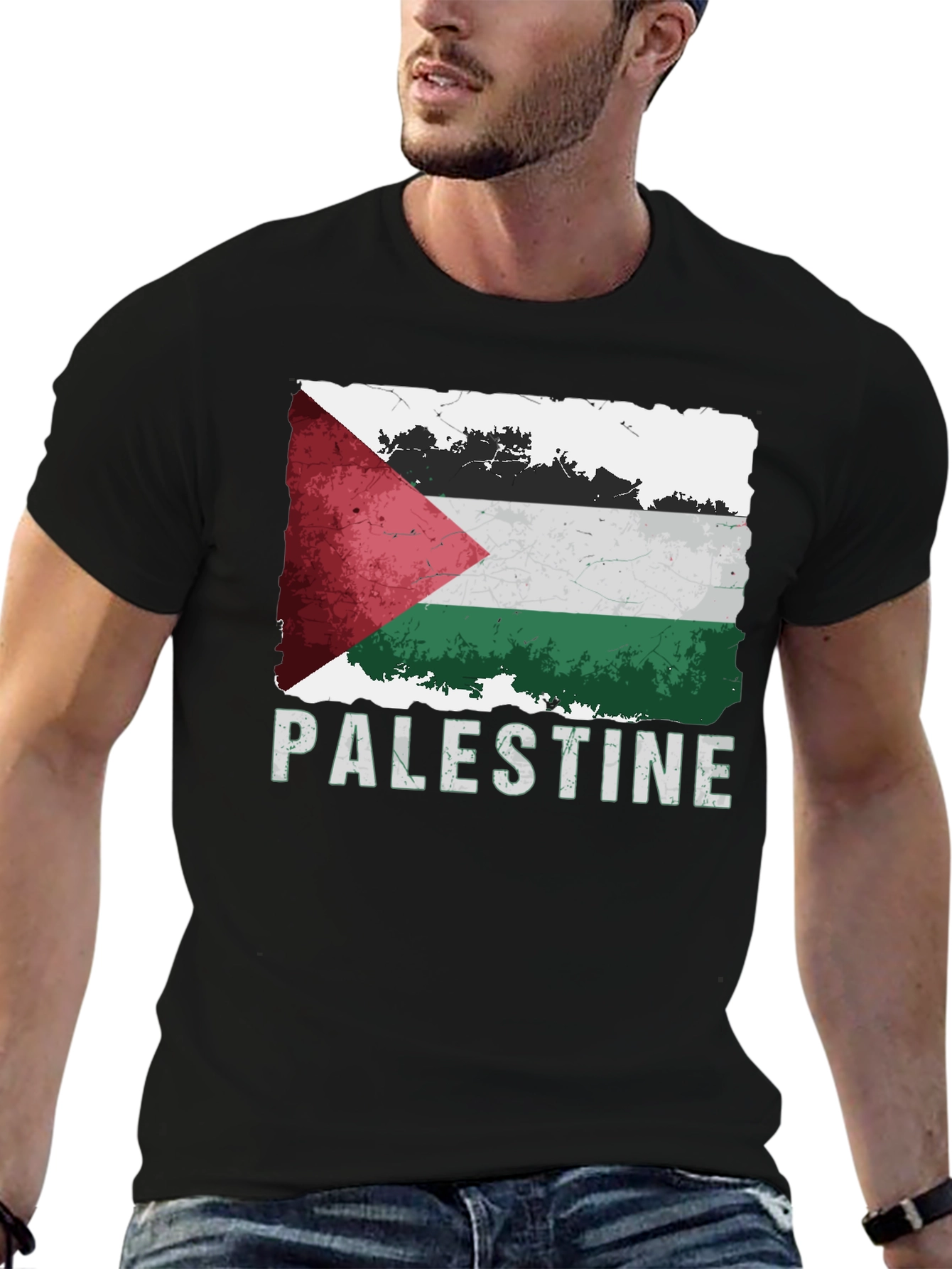 Palestine Flag Graphic T-Shirt