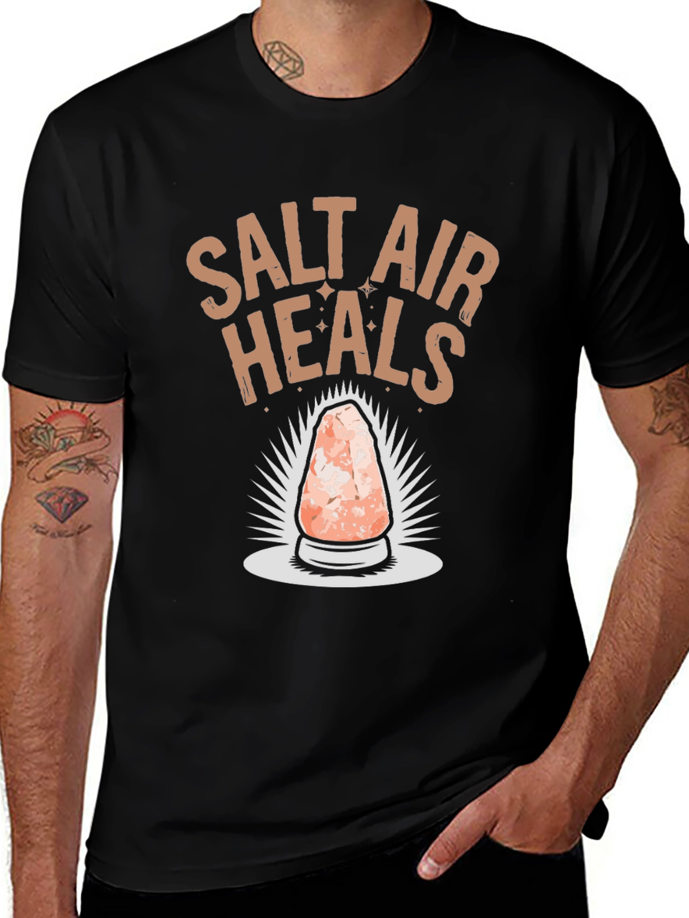 Salt Air Heals Graphic T-Shirt - Black