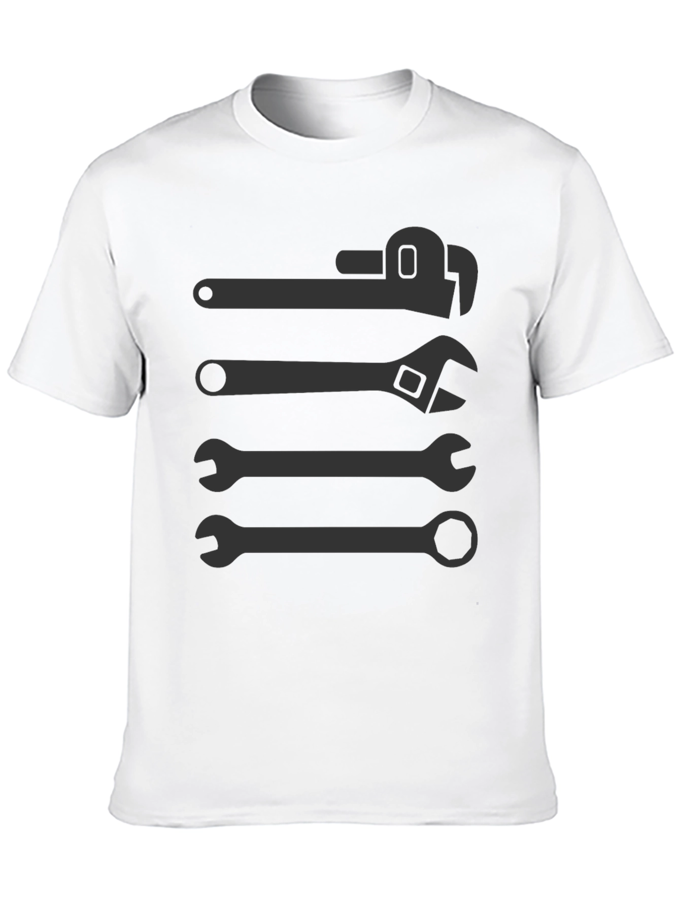 Wrench Graphic Tee - Black Crew Neck T-Shirt
