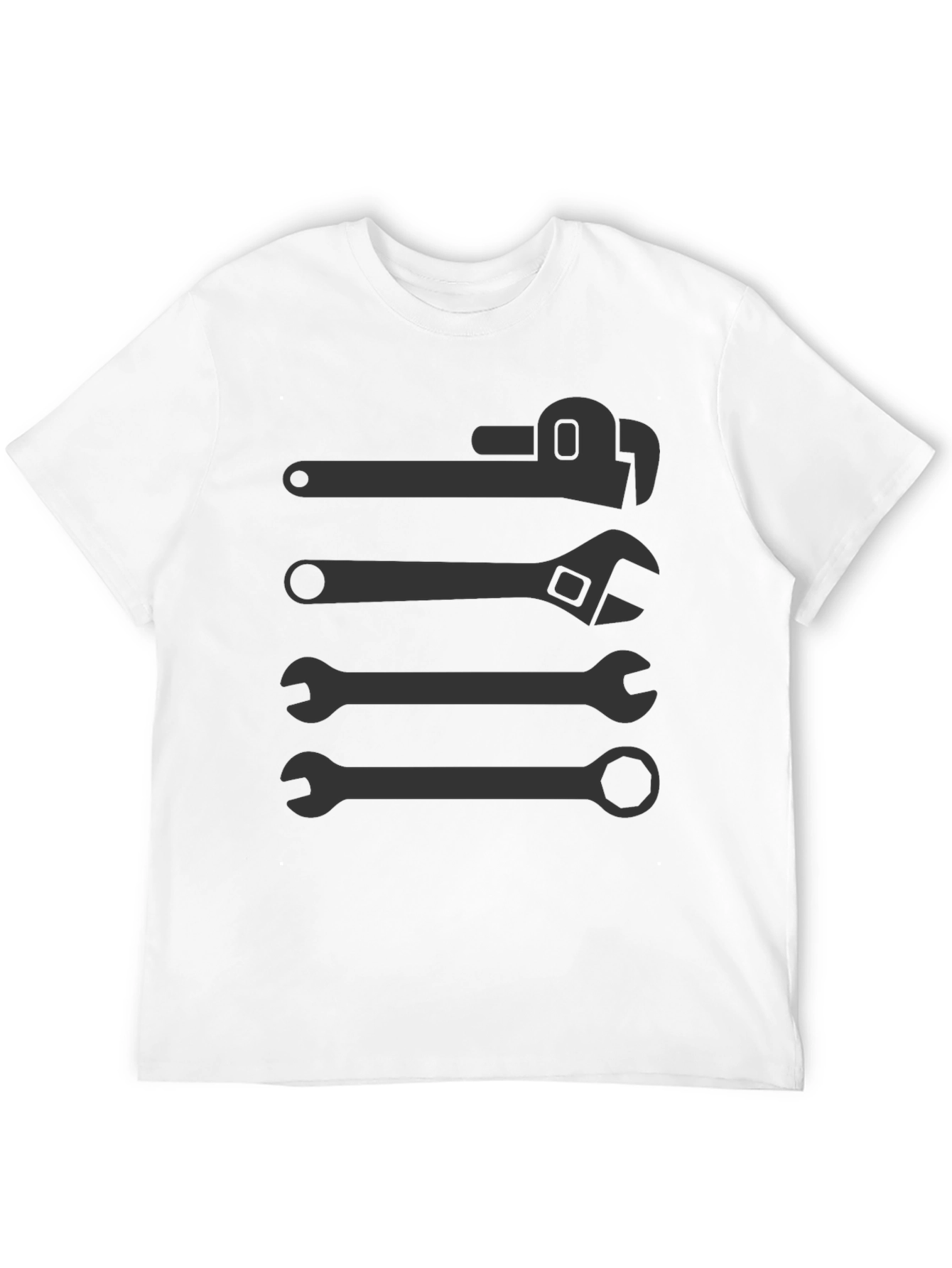 Wrench Graphic Tee - Black Crew Neck T-Shirt