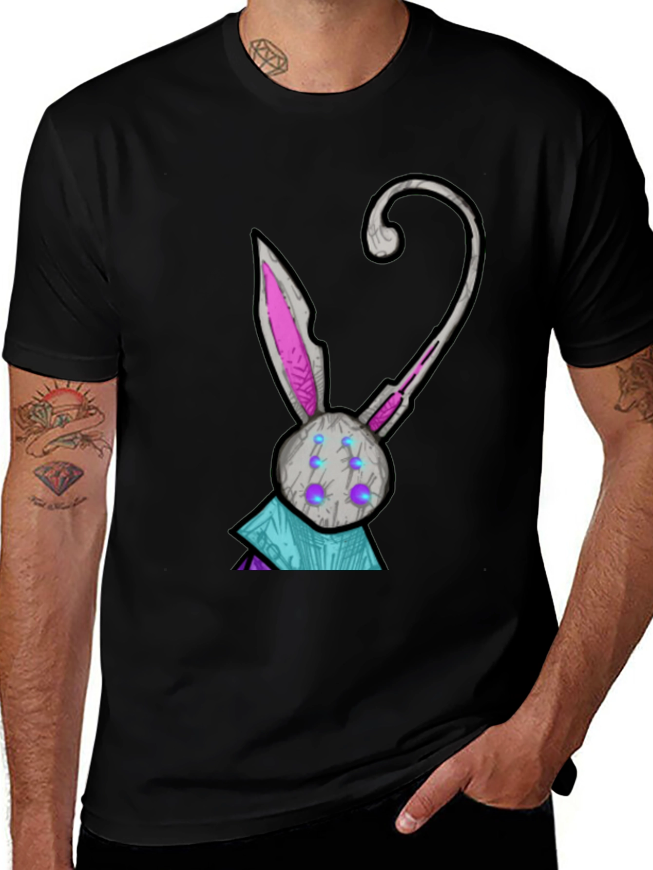 Robot Rabbit T-Shirt - Unique Graphic Tee