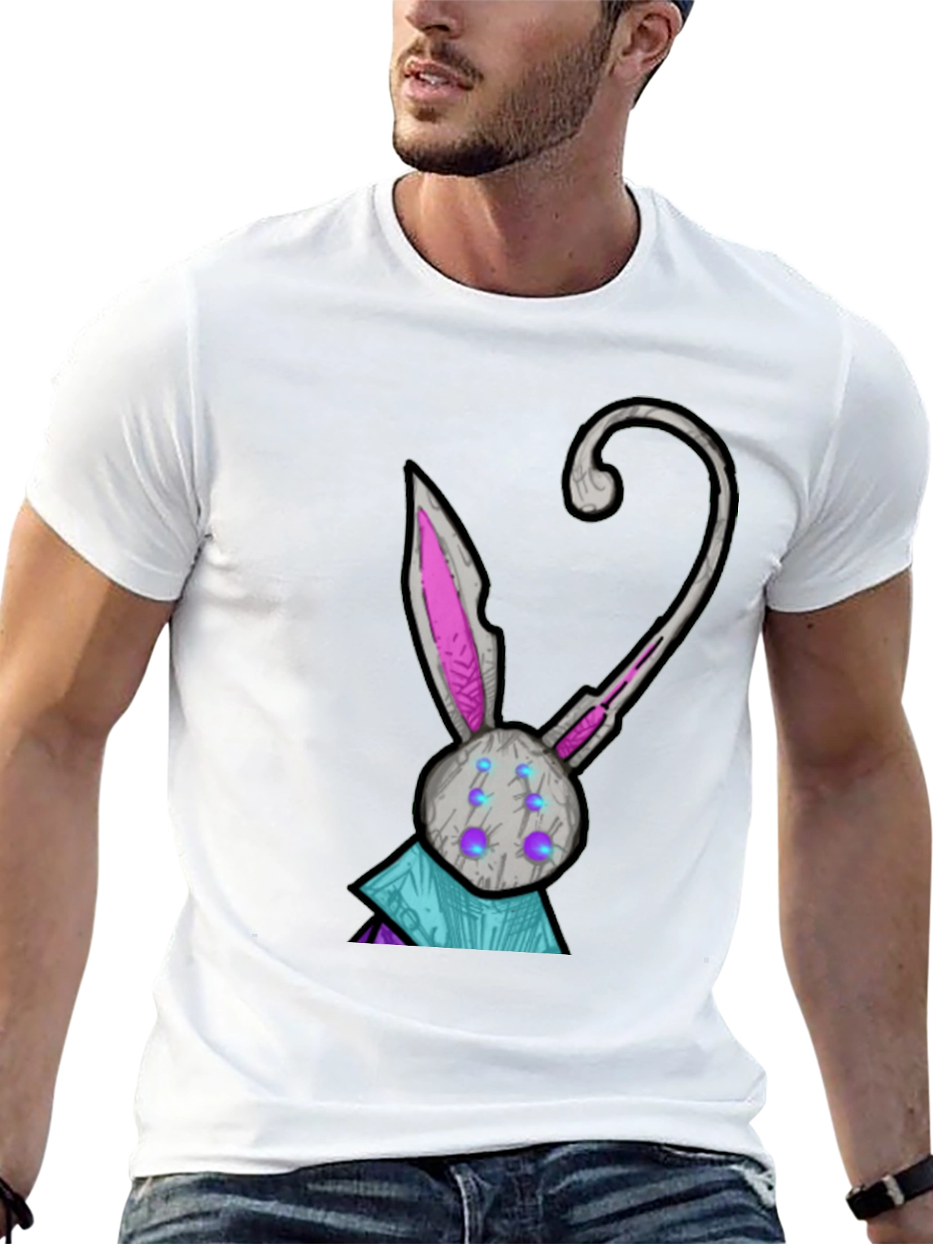 Robot Rabbit T-Shirt - Unique Graphic Tee