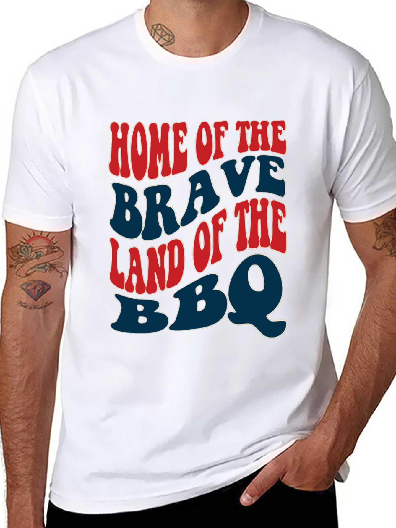 Home of the Brave BBQ Patriotic T-Shirt
