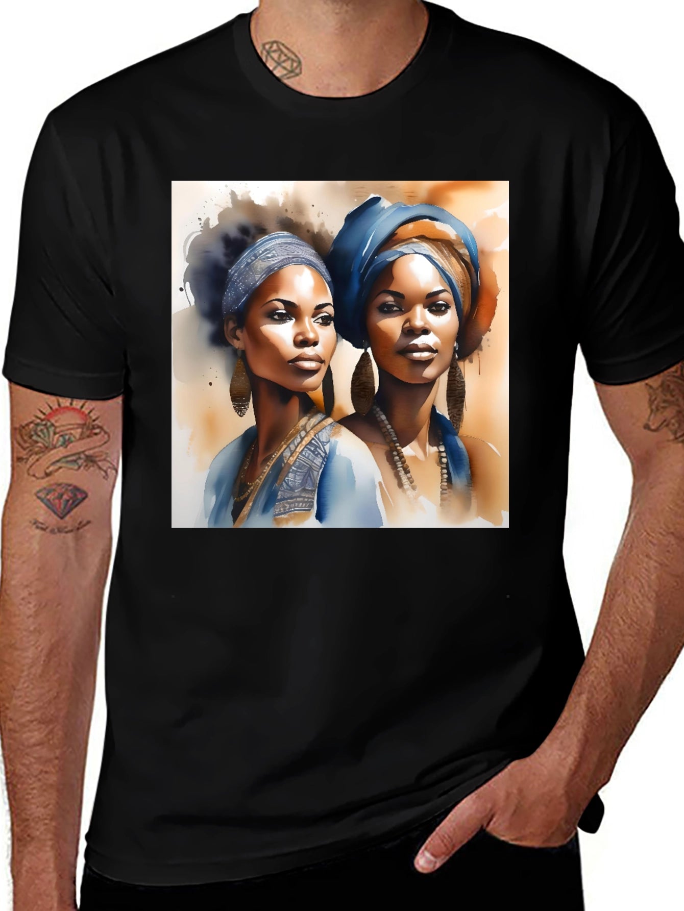 Watercolor African Women Tee