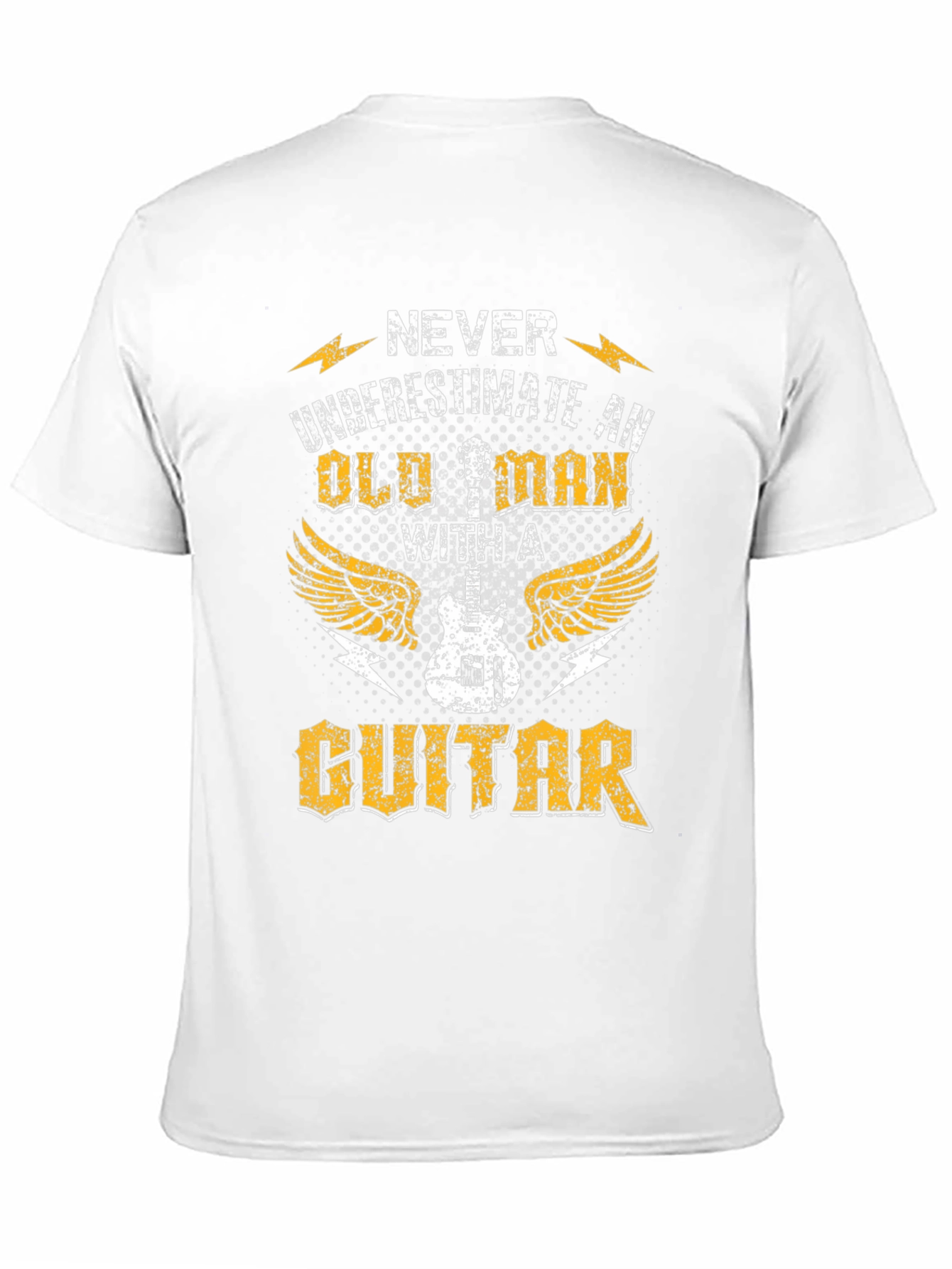 Never Underestimate Old Man With Guitar T-Shirt