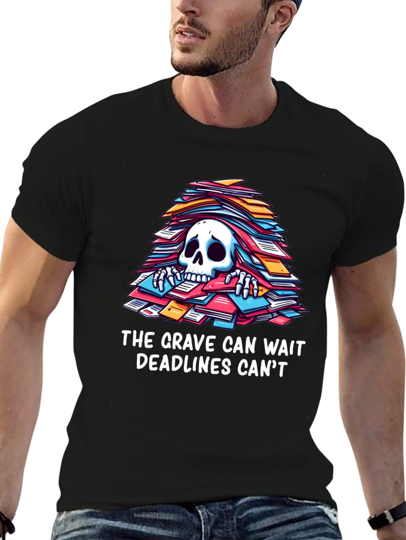Funny Deadline T-Shirt - Grave Can Wait