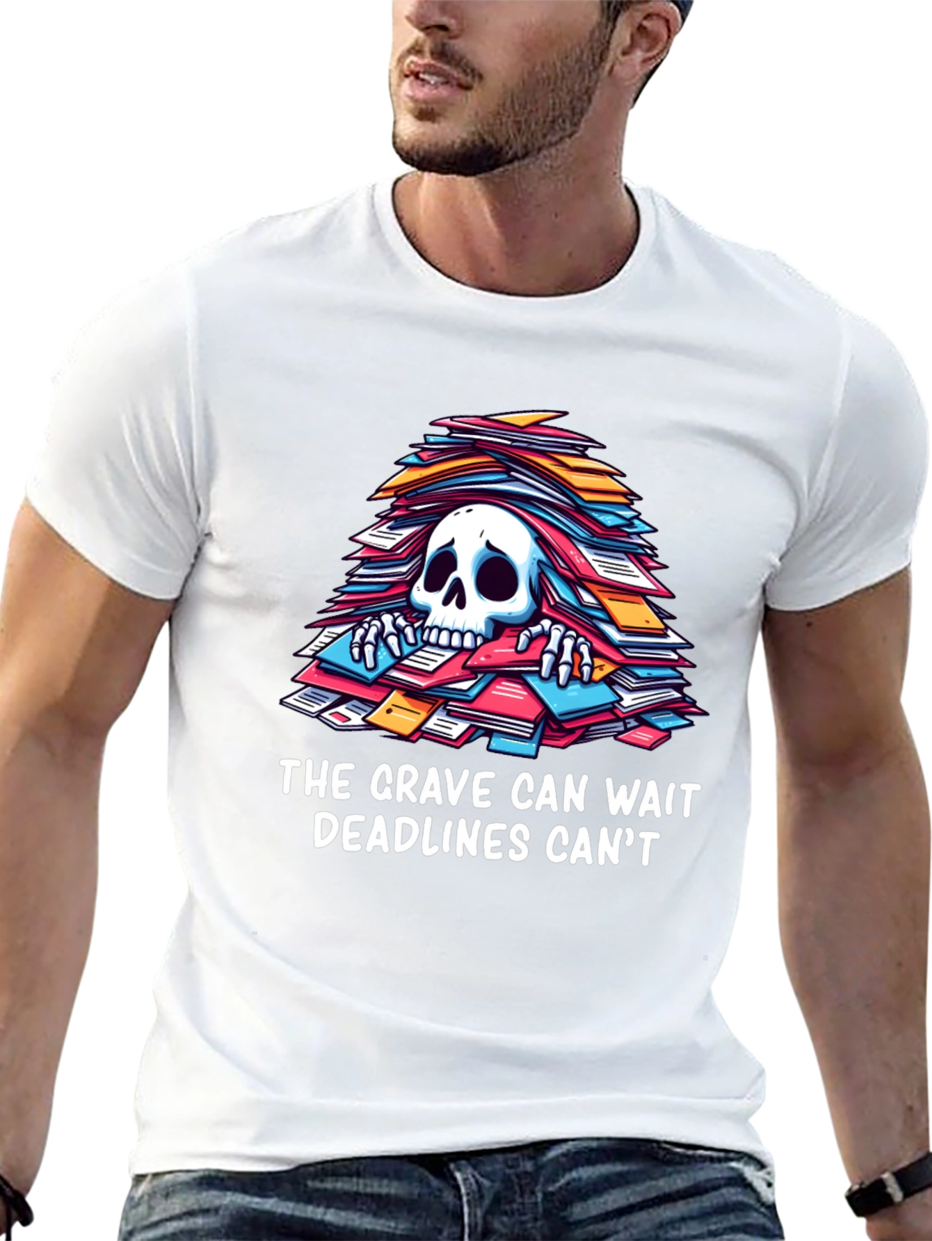Funny Deadline T-Shirt - Grave Can Wait