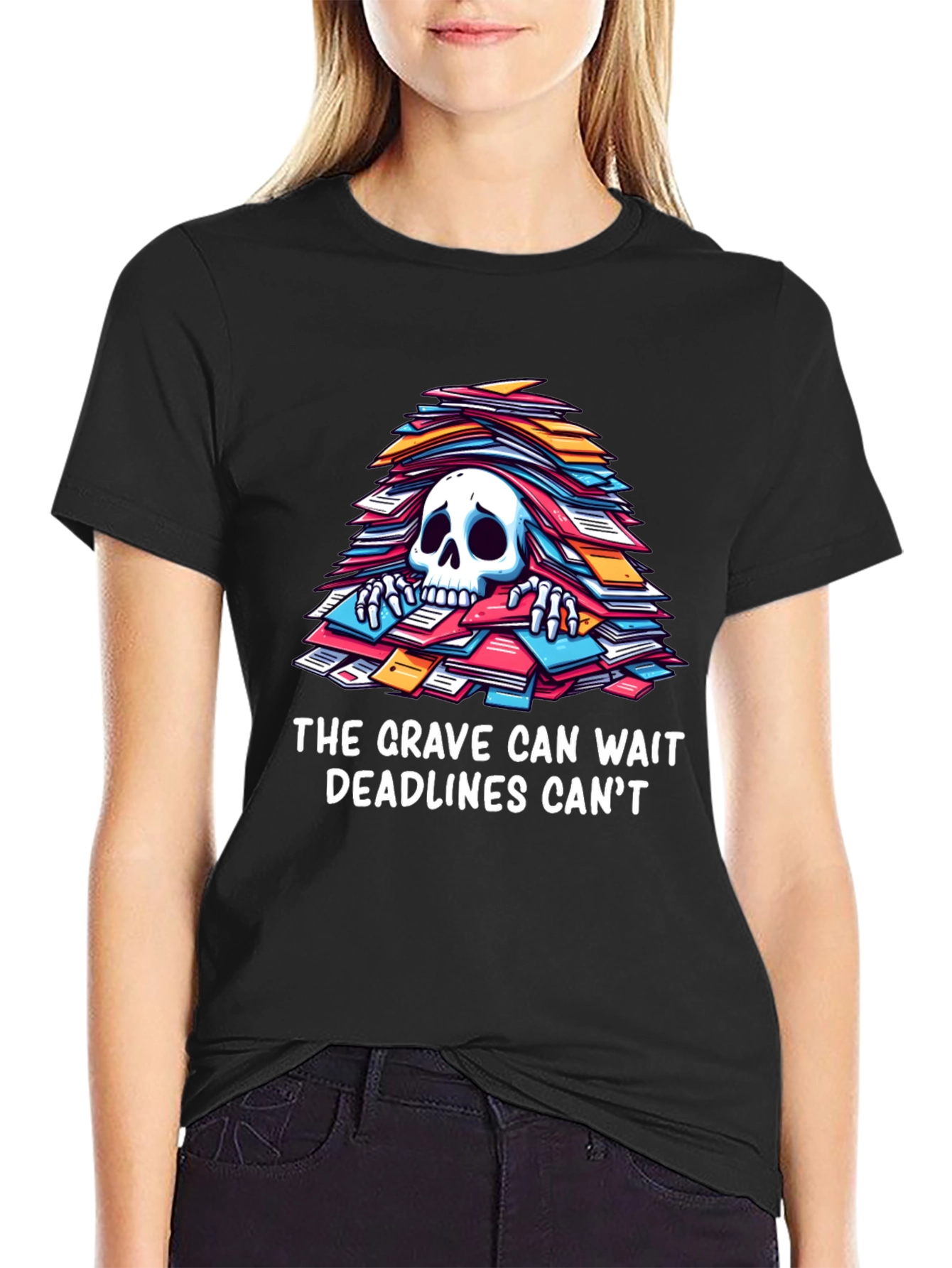 Funny Deadline T-Shirt - Grave Can Wait