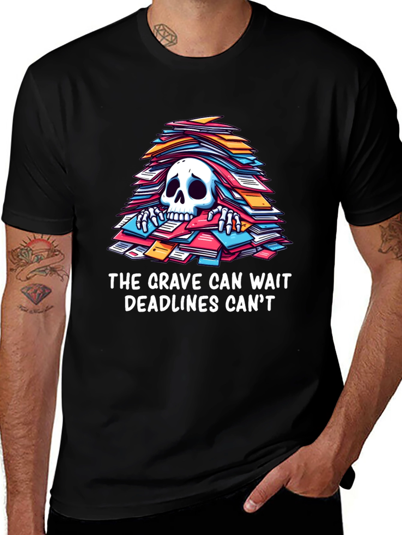 Funny Deadline T-Shirt - Grave Can Wait
