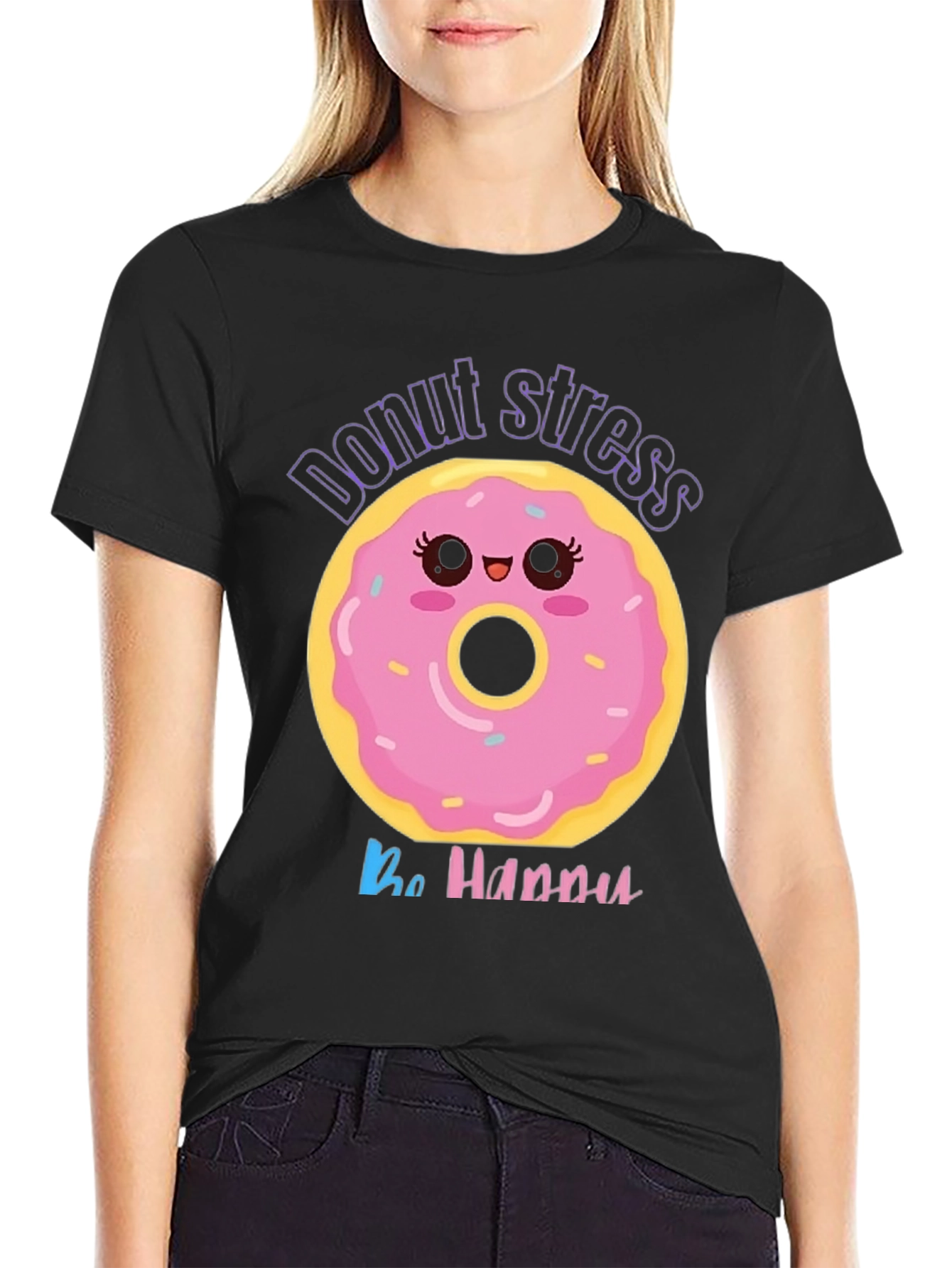 Donut Stress Be Happy Graphic Tee