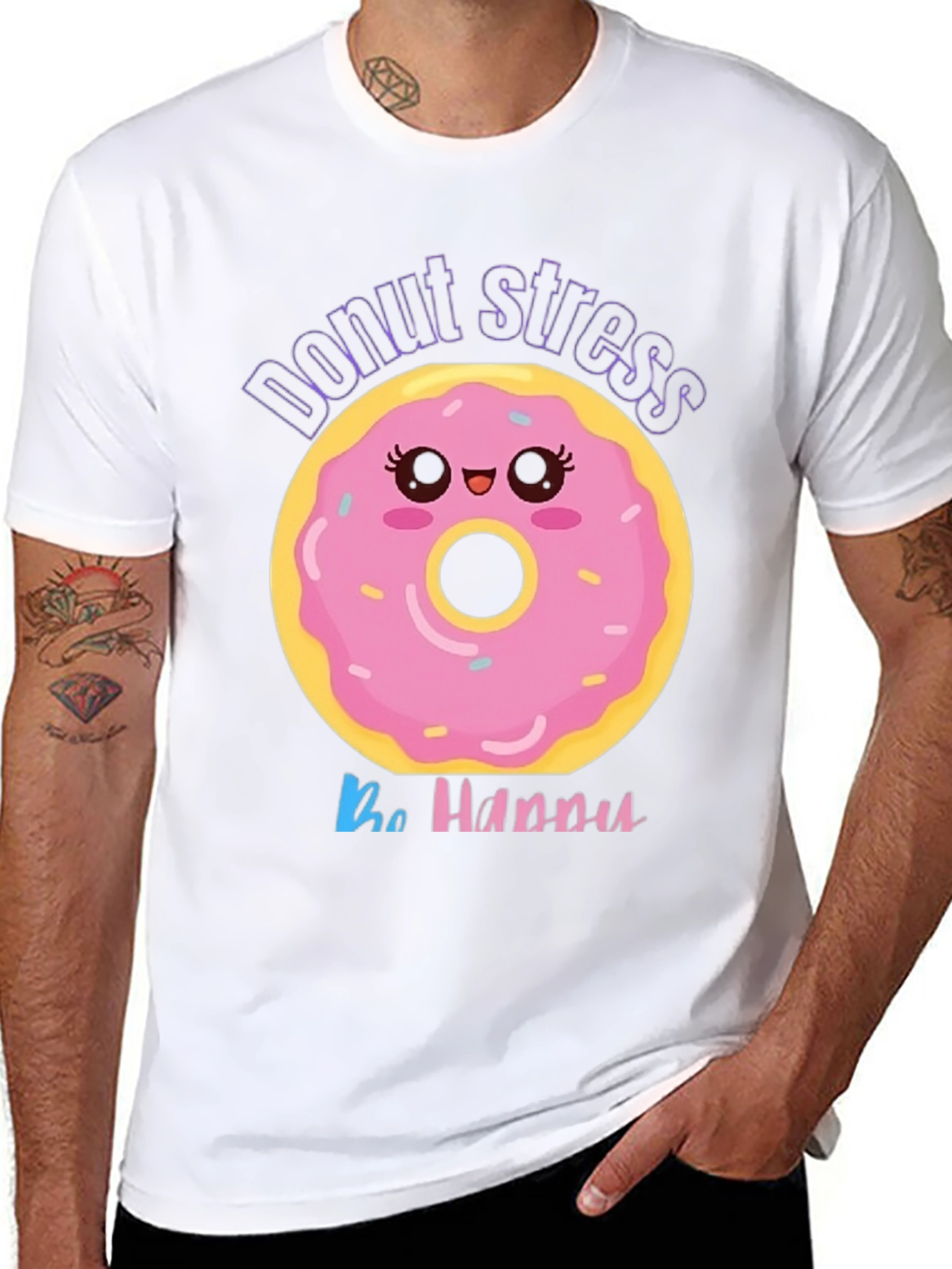 Donut Stress Be Happy Graphic Tee