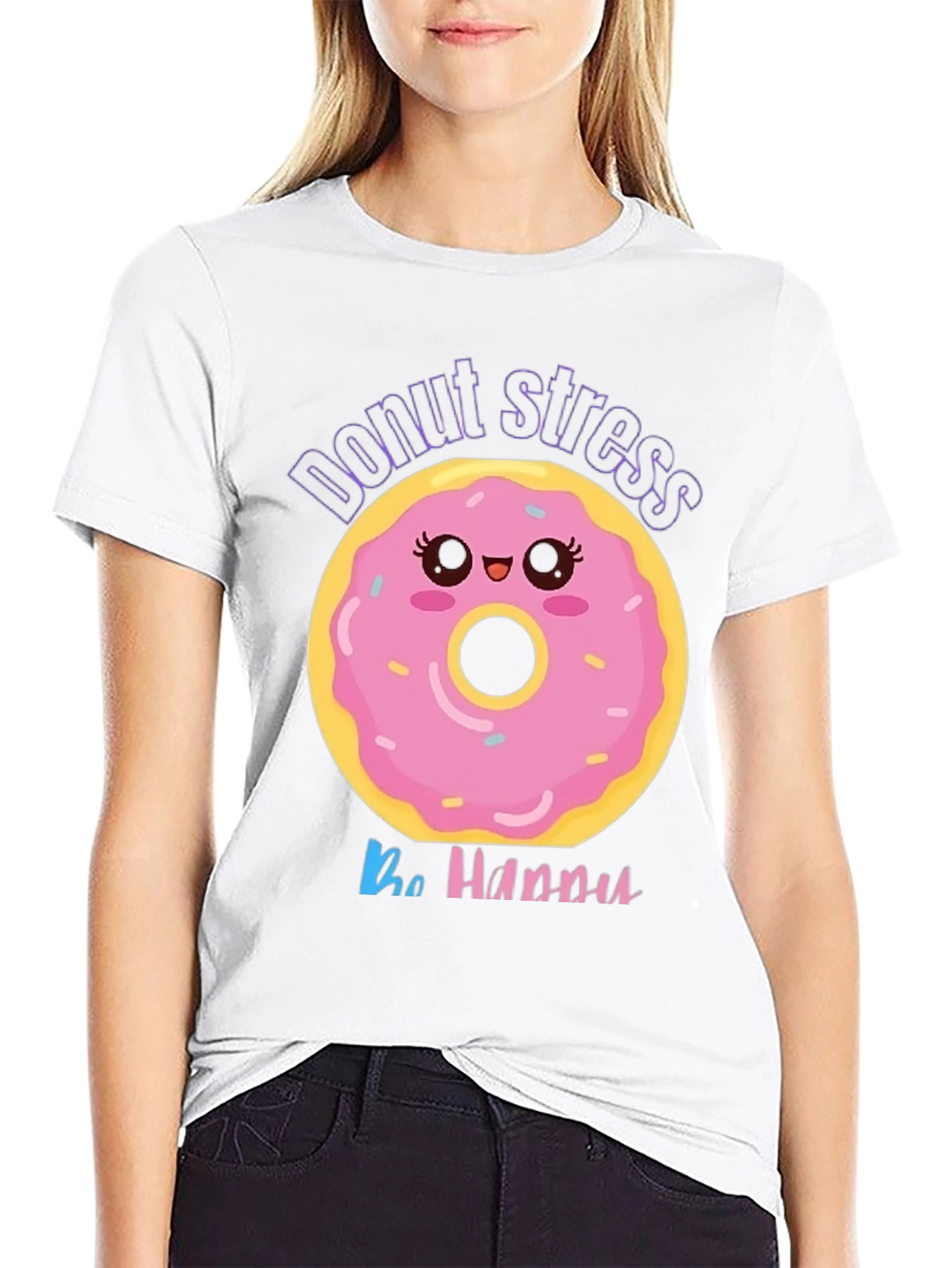 Donut Stress Be Happy Graphic Tee