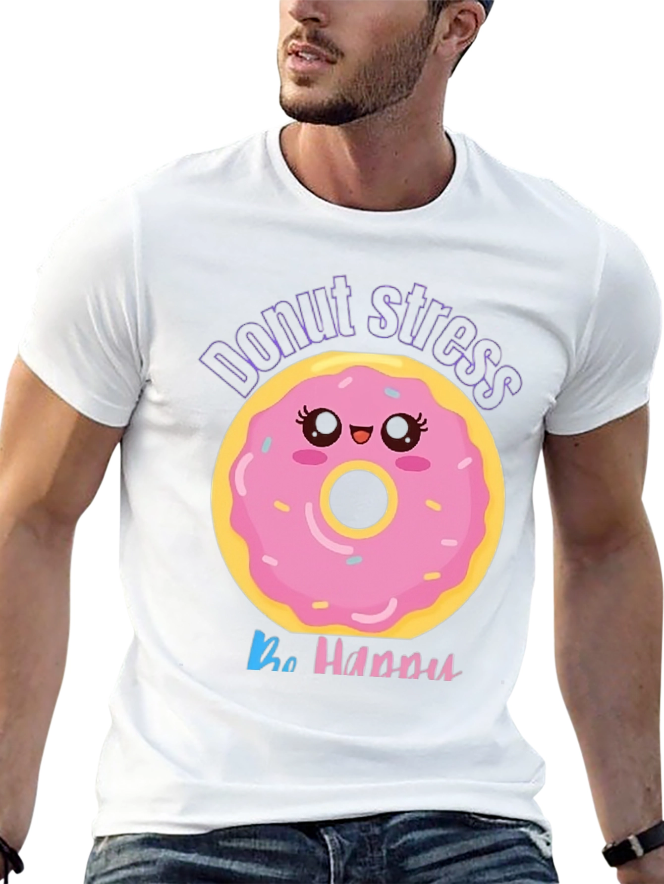 Donut Stress Be Happy Graphic Tee