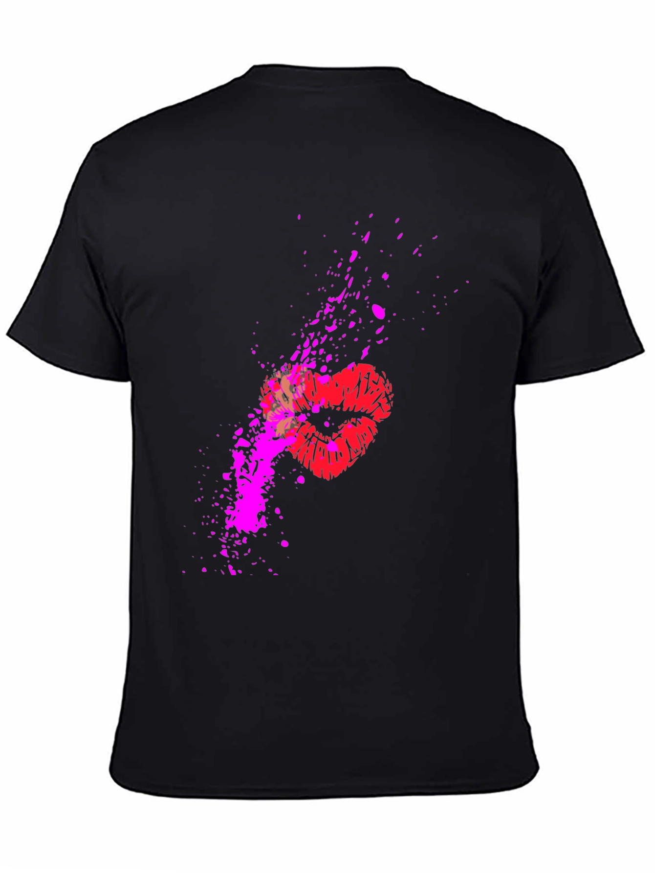 Kiss Splatter Graphic Tee - Black