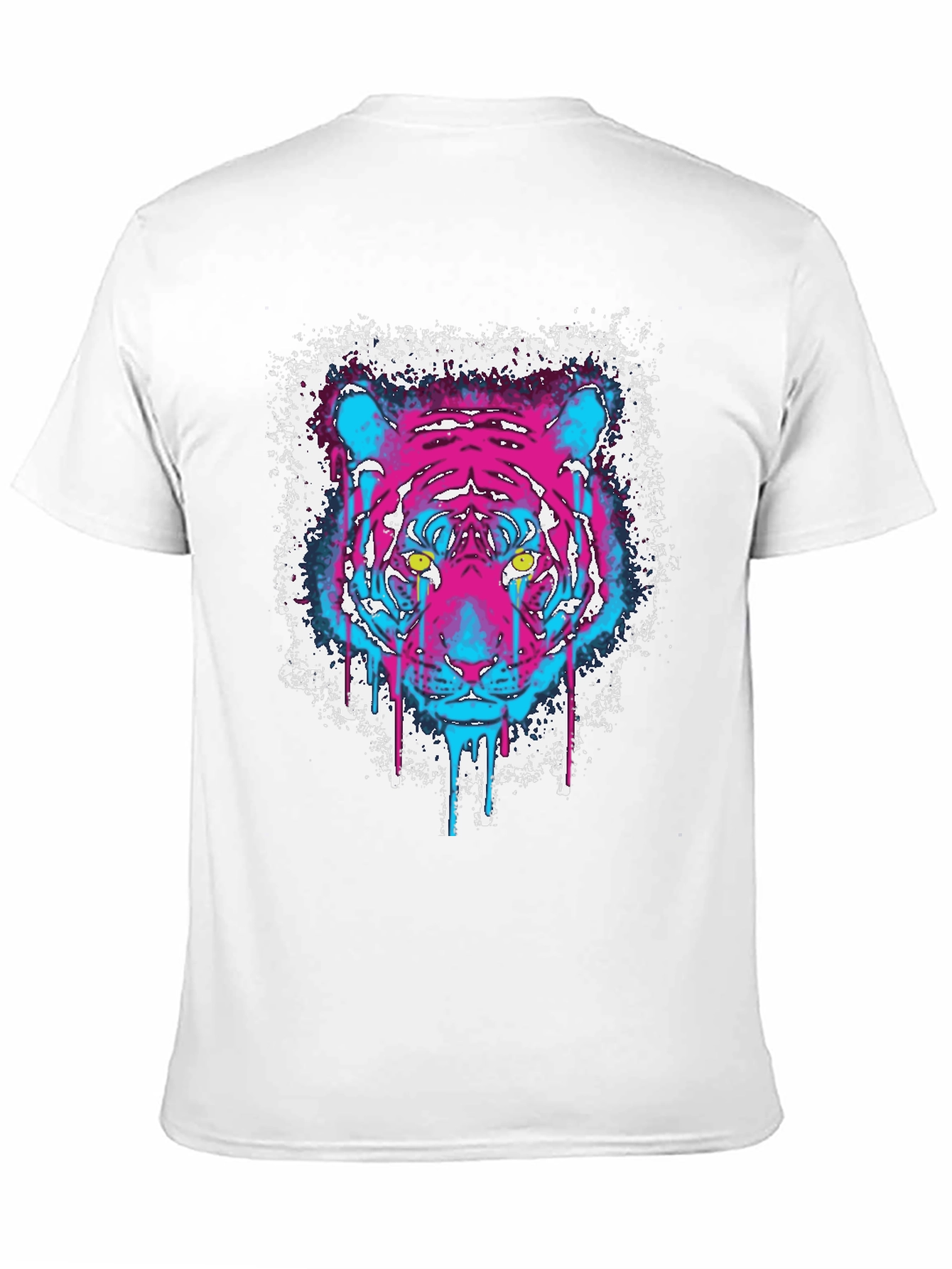 Neon Tiger Graphic Black T-Shirt
