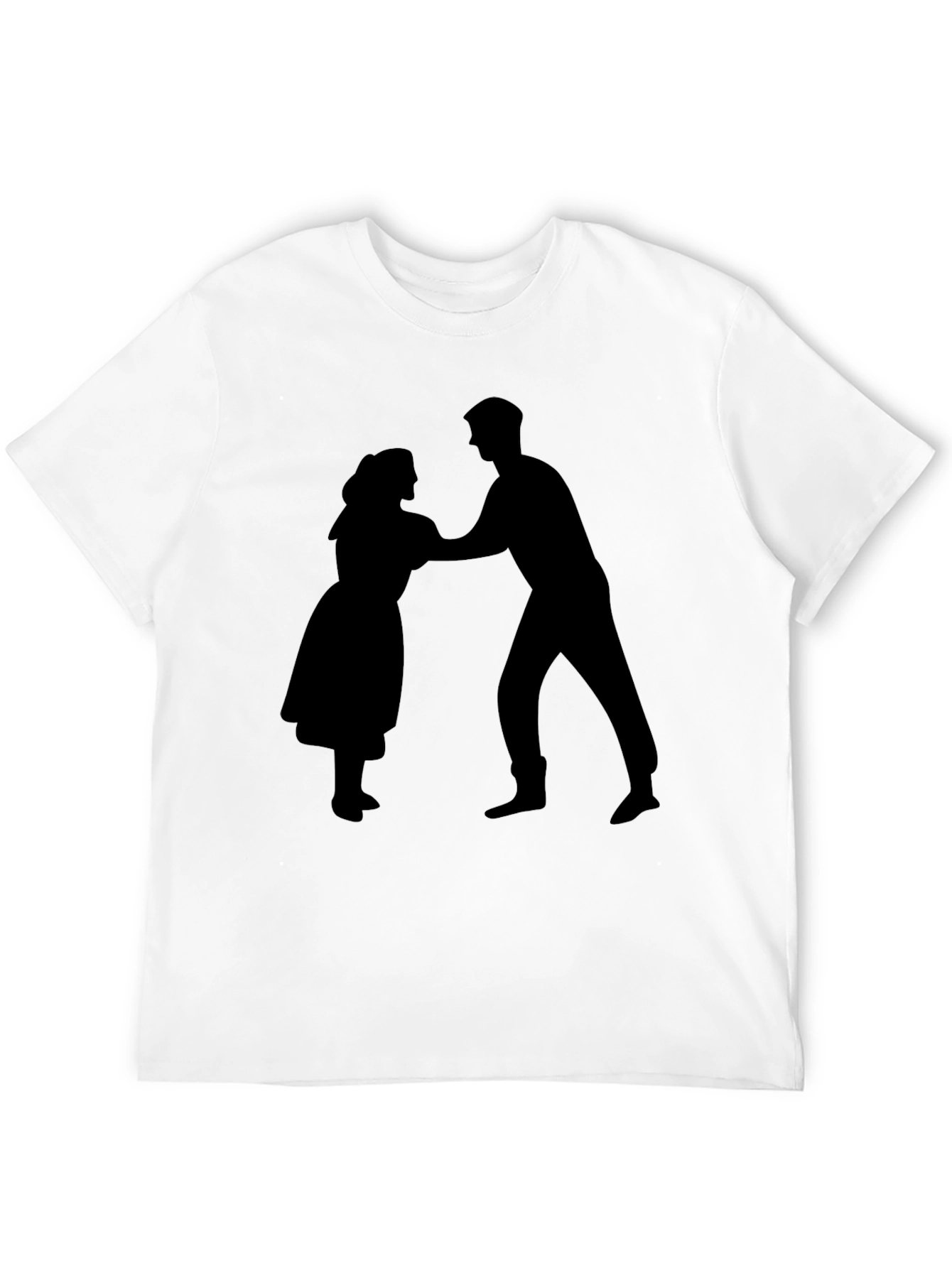 Dancing Couple Silhouette T-Shirt - Black