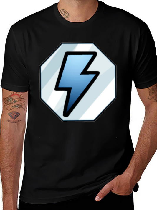 Lightning Bolt Graphic Tee - Classic Black Shirt