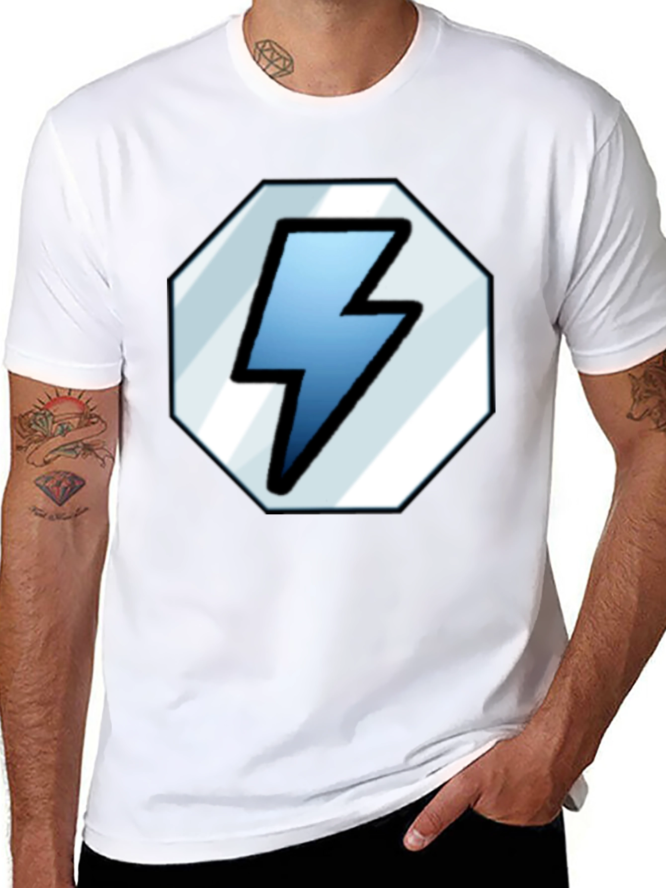 Lightning Bolt Graphic Tee - Classic Black Shirt