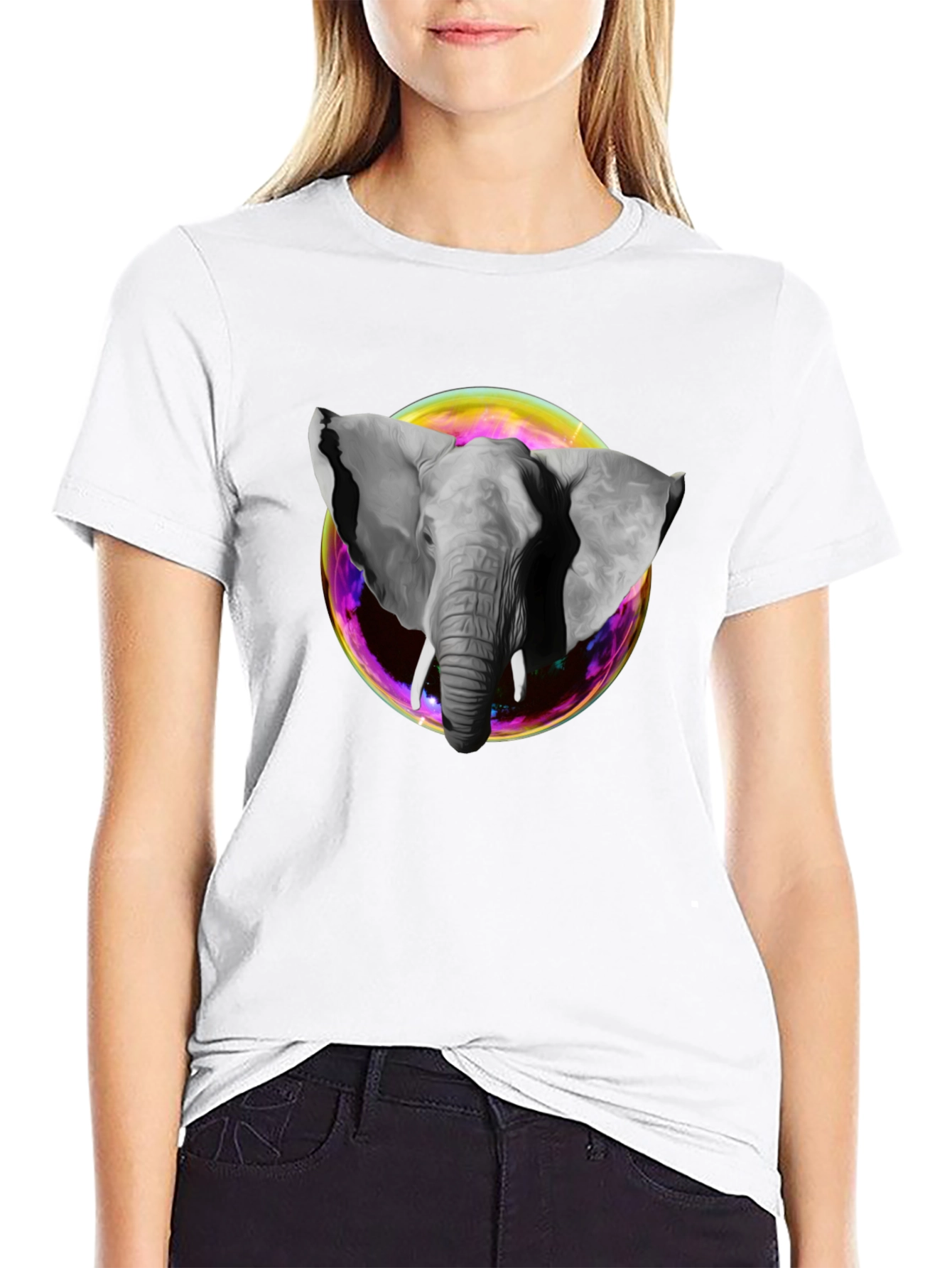 Elephant Bubble Graphic T-Shirt