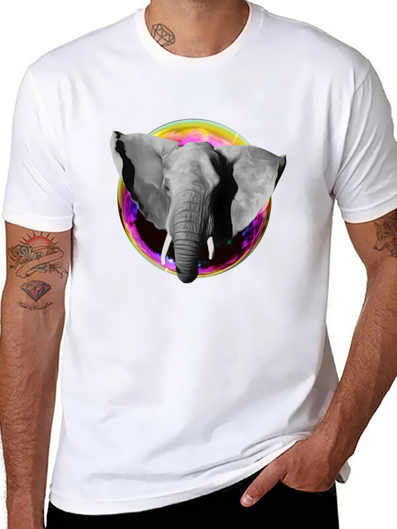 Elephant Bubble Graphic T-Shirt