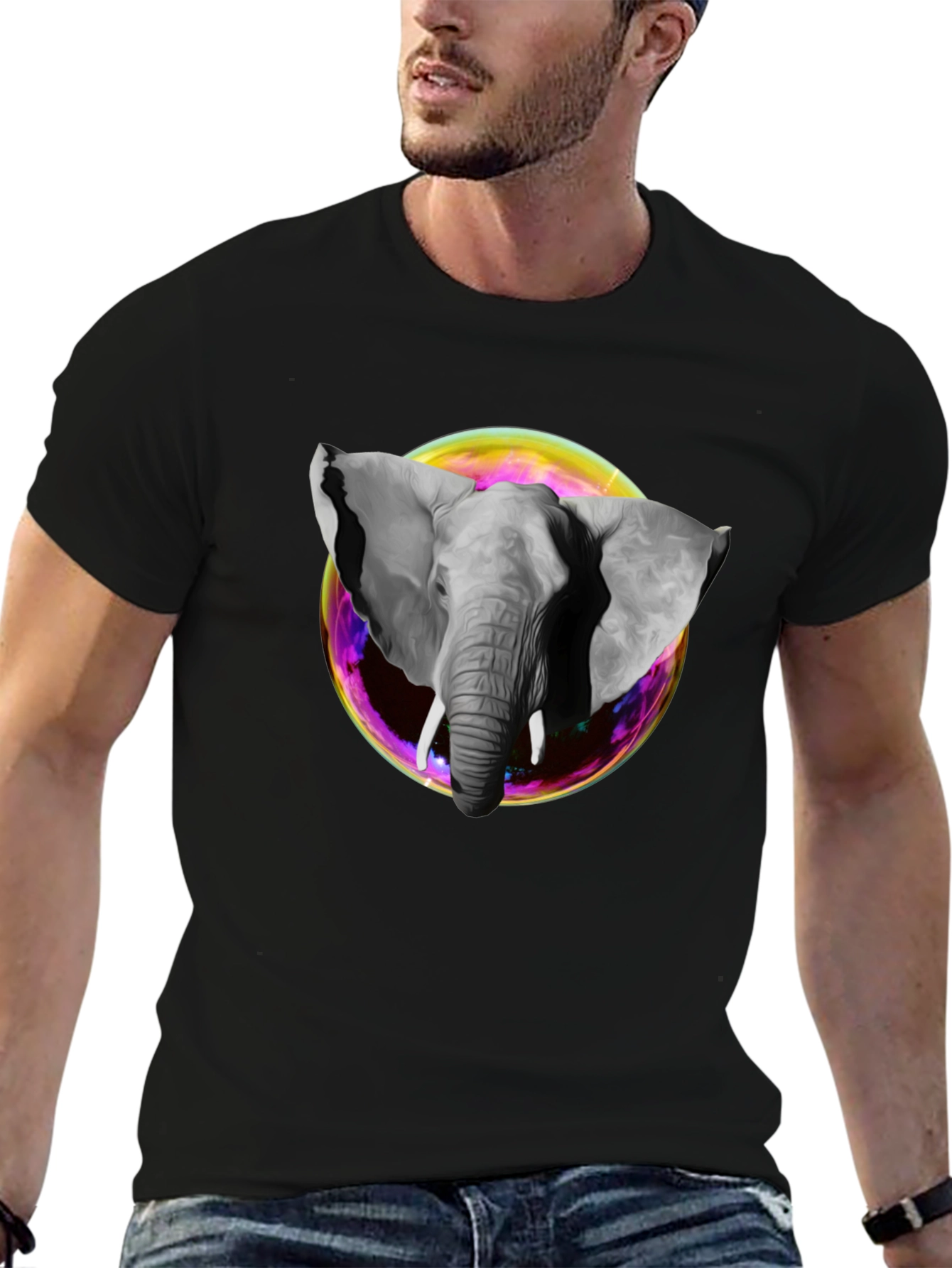 Elephant Bubble Graphic T-Shirt