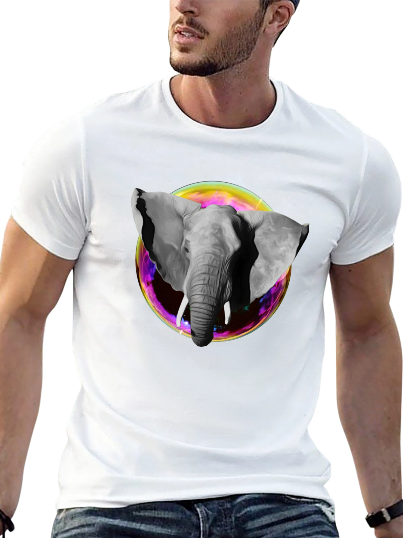 Elephant Bubble Graphic T-Shirt