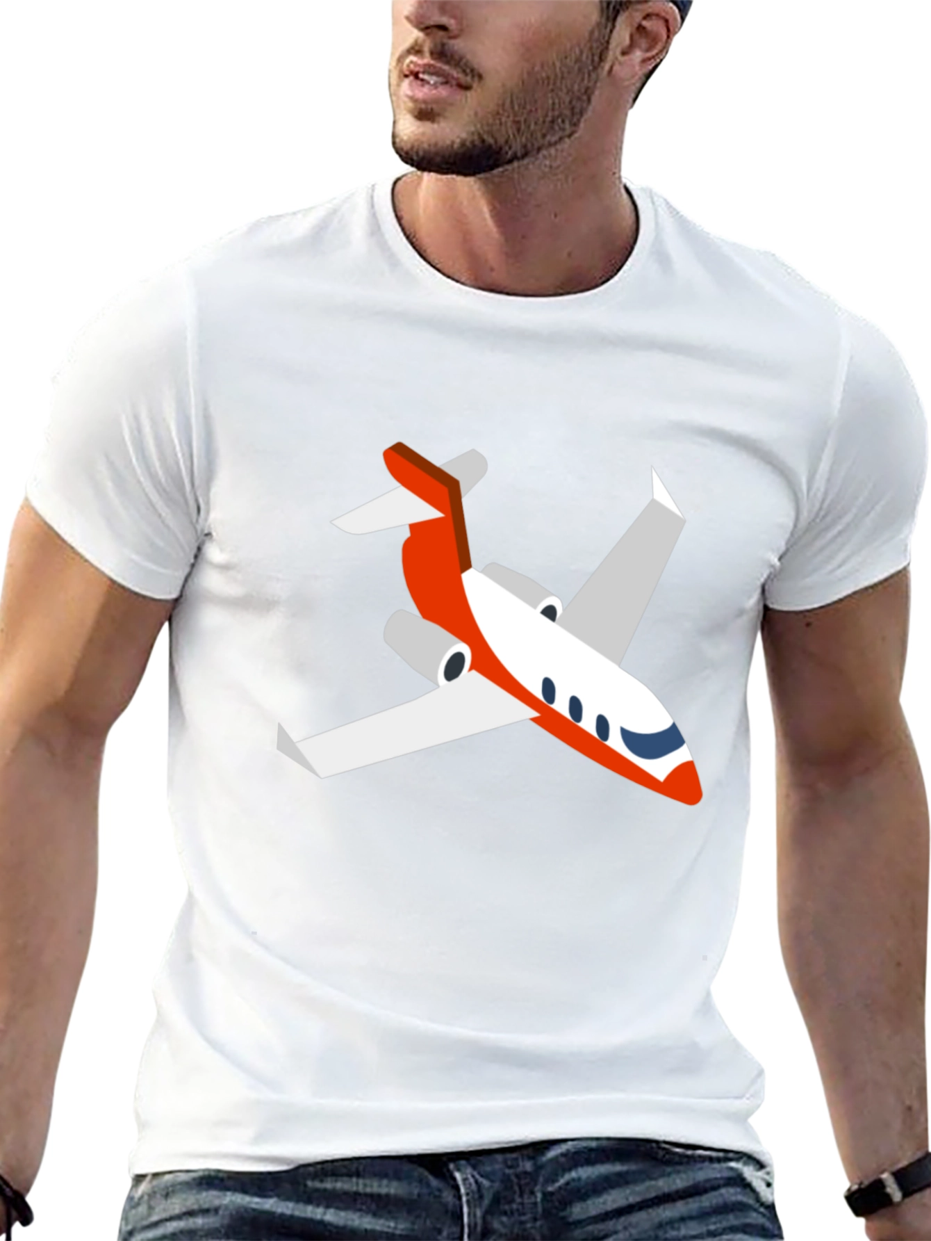 Jet Graphic Tee - Black Stylish T-Shirt