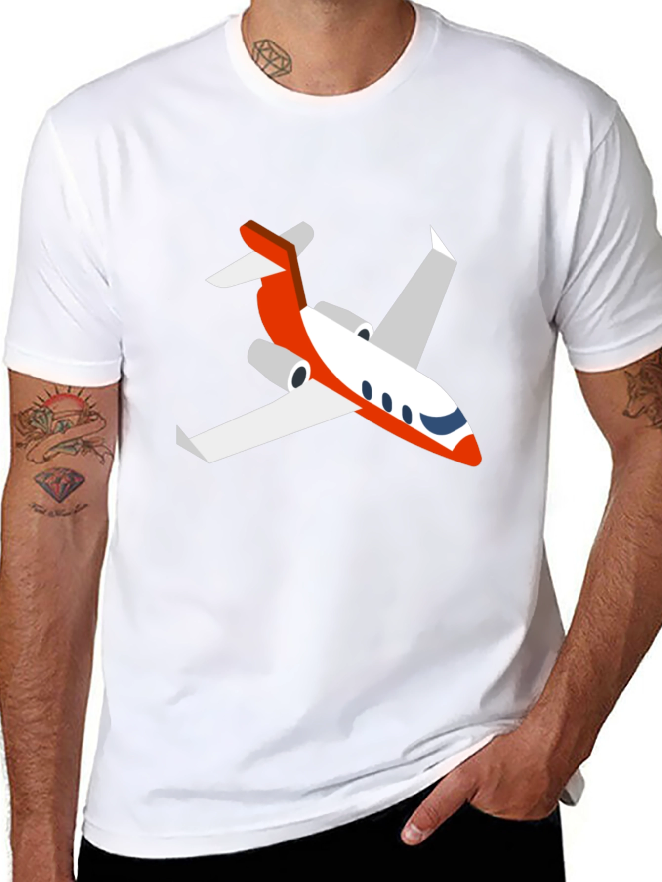 Jet Graphic Tee - Black Stylish T-Shirt