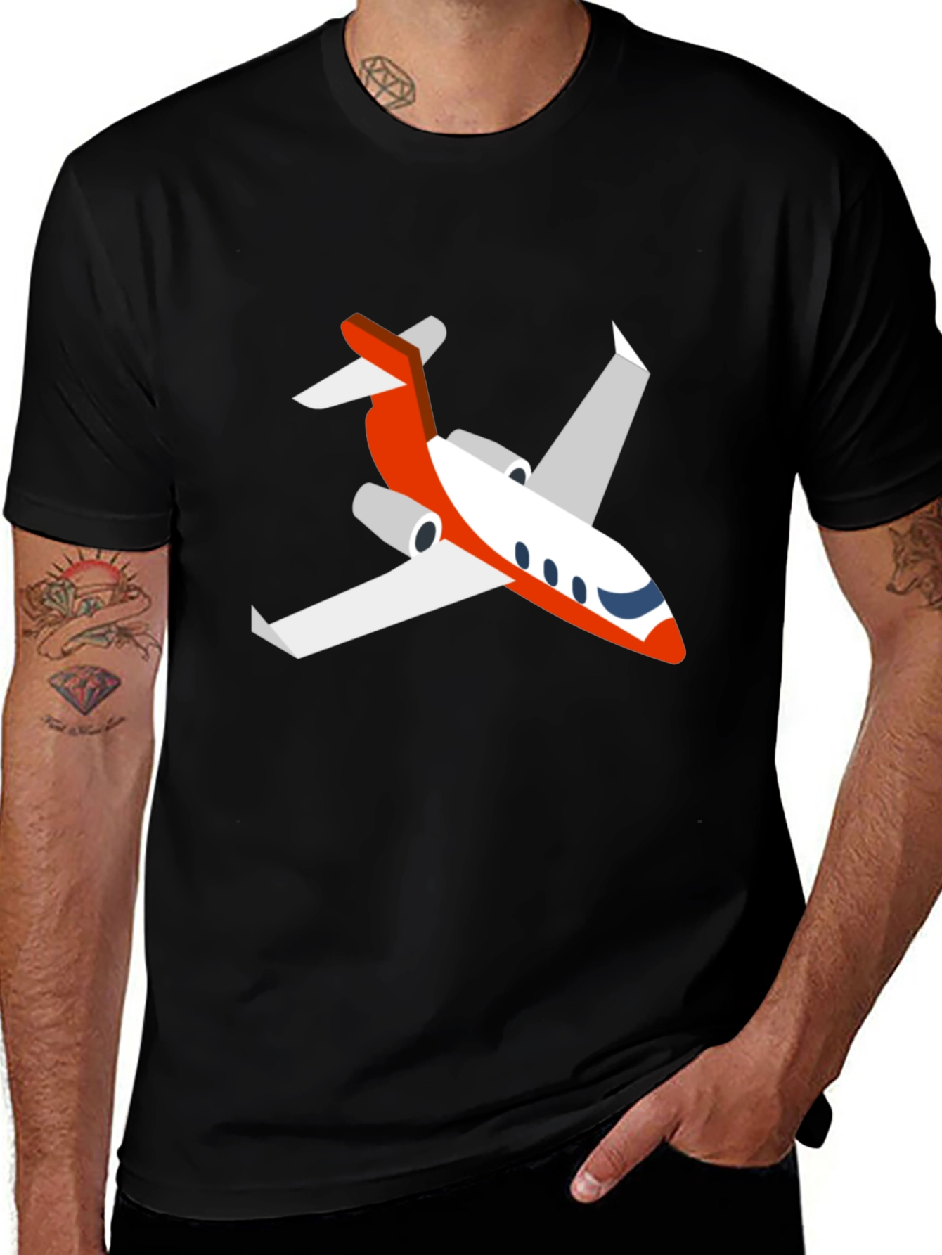 Jet Graphic Tee - Black Stylish T-Shirt