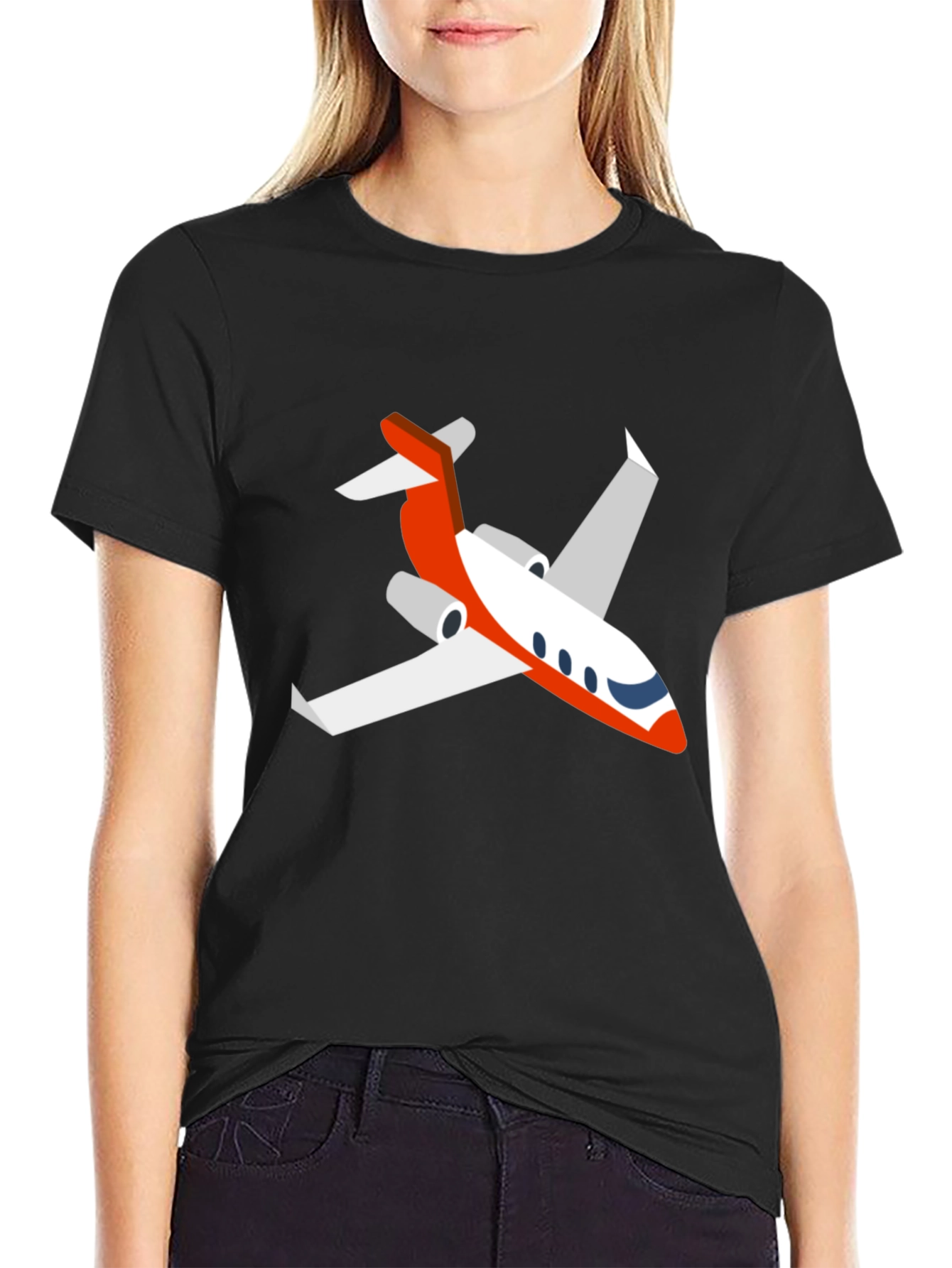 Jet Graphic Tee - Black Stylish T-Shirt