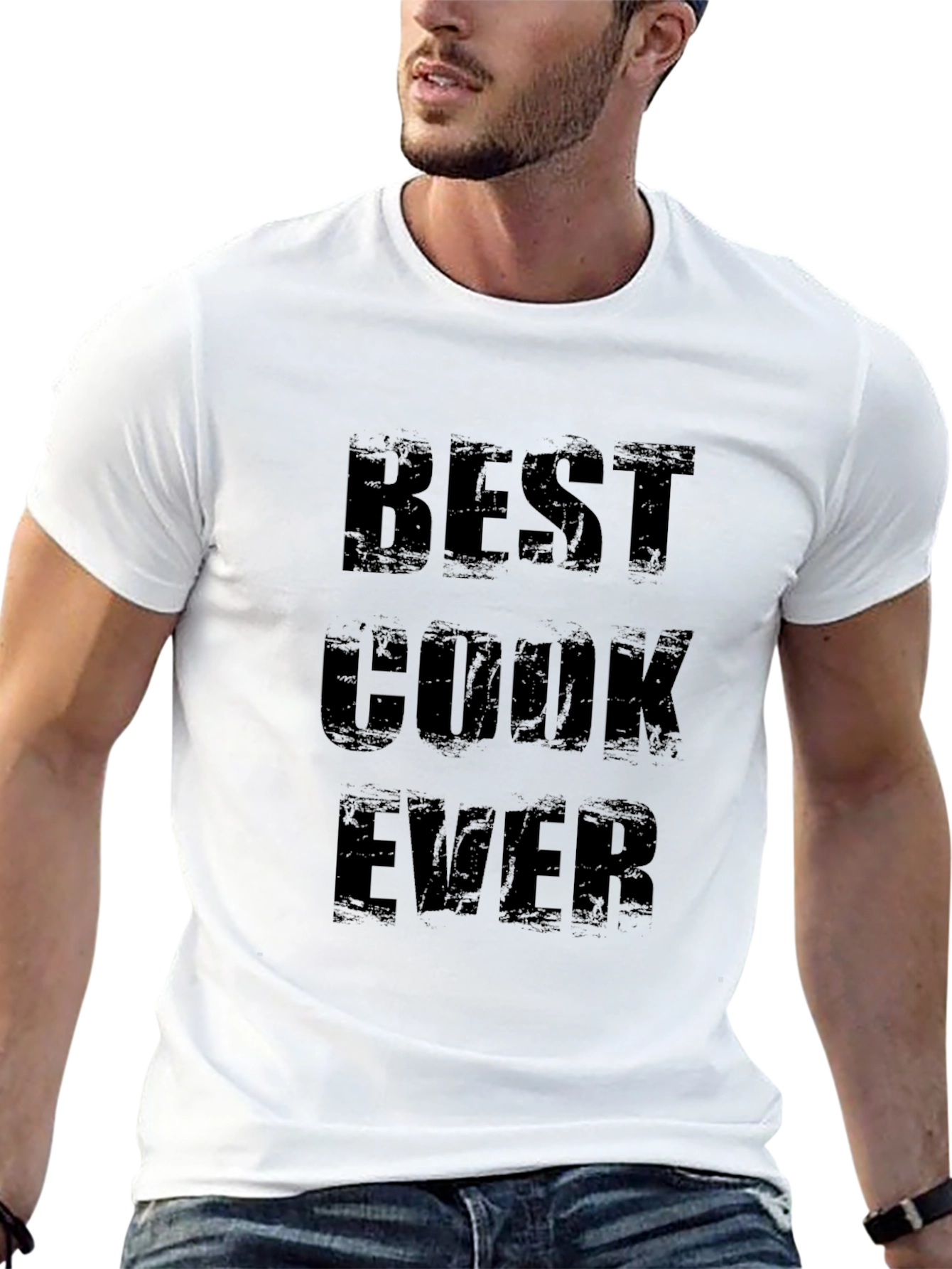 Best Cook Ever Graphic Tee - Black Cotton Shirt