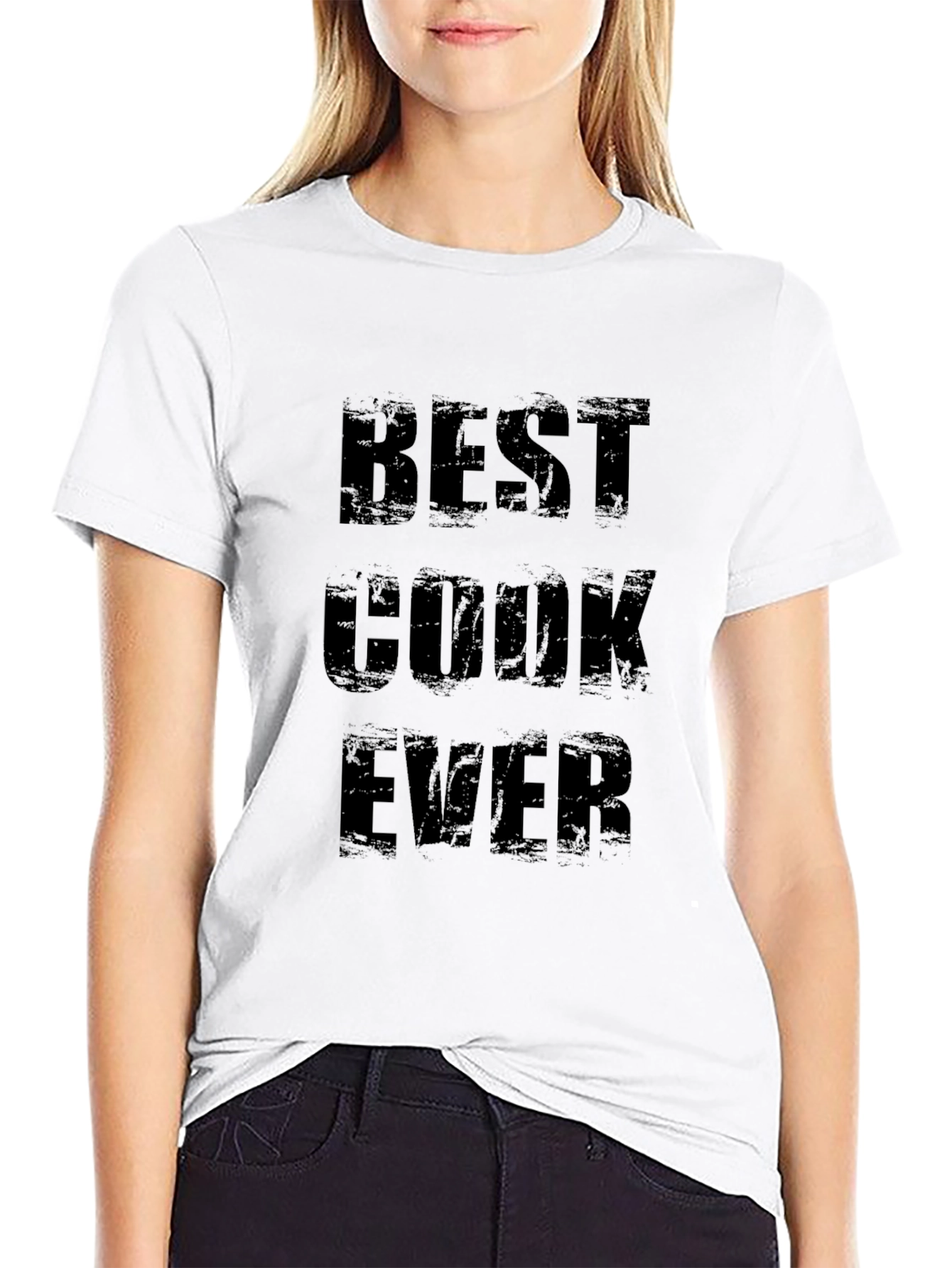 Best Cook Ever Graphic Tee - Black Cotton Shirt