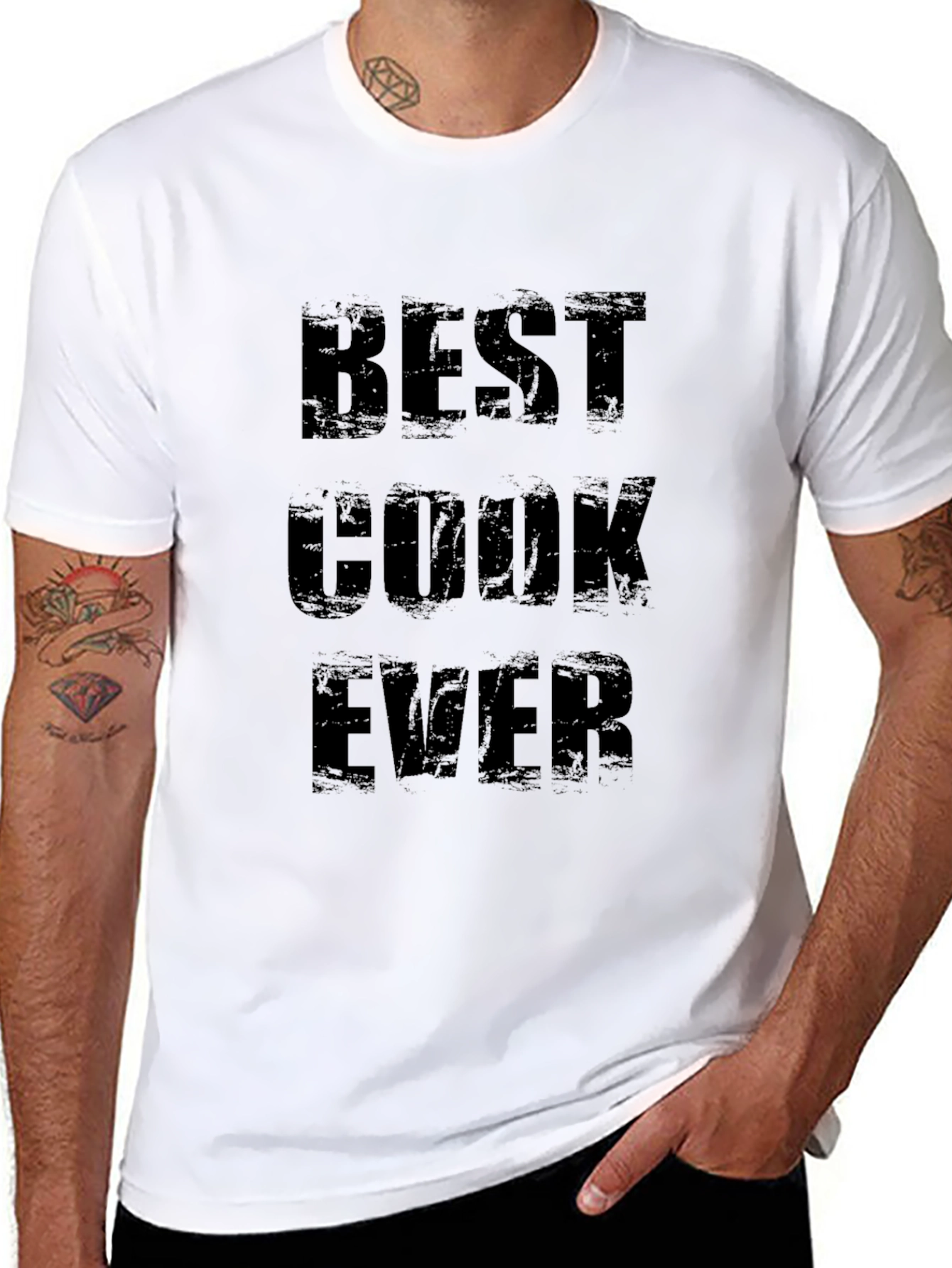Best Cook Ever Graphic Tee - Black Cotton Shirt