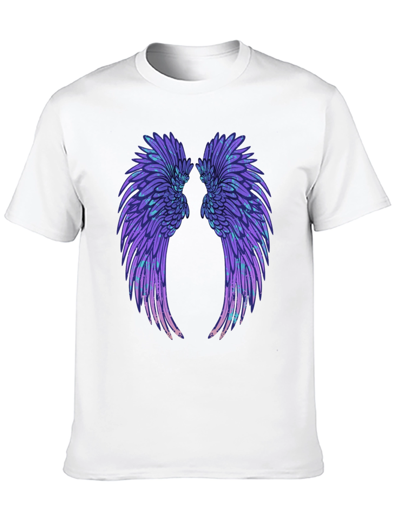 Wings Graphic Tee - Black Cotton T-Shirt