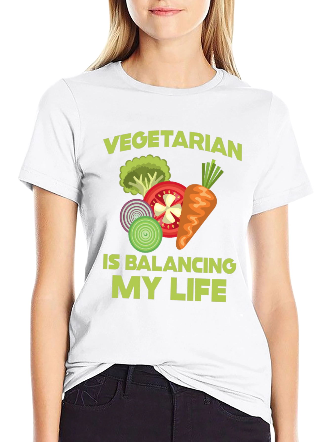 Vegetarian Balancing Act Graphic Tee