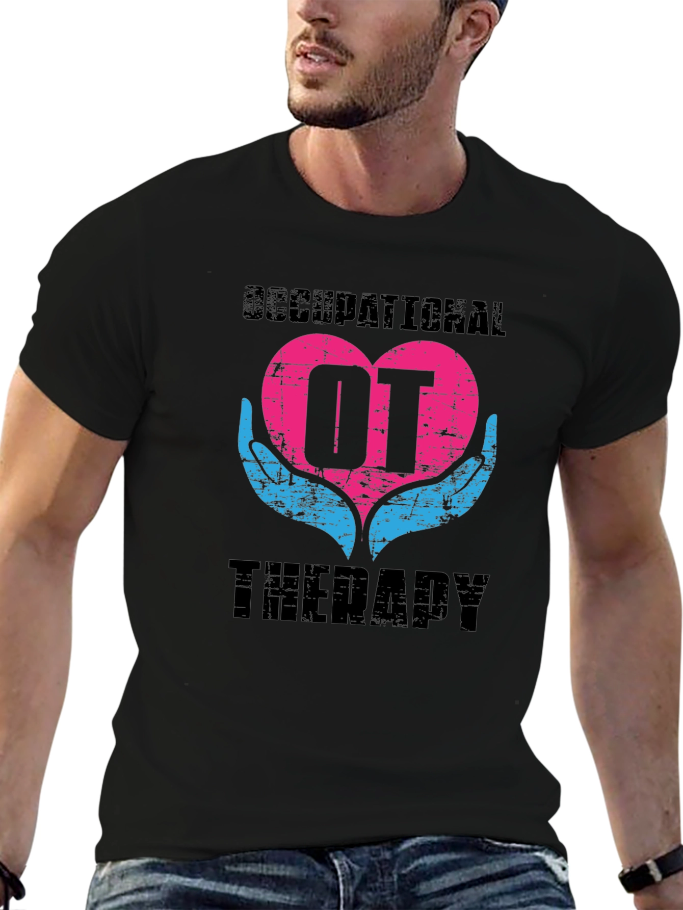 Occupational Therapy OT Heart Hands Graphic Tee