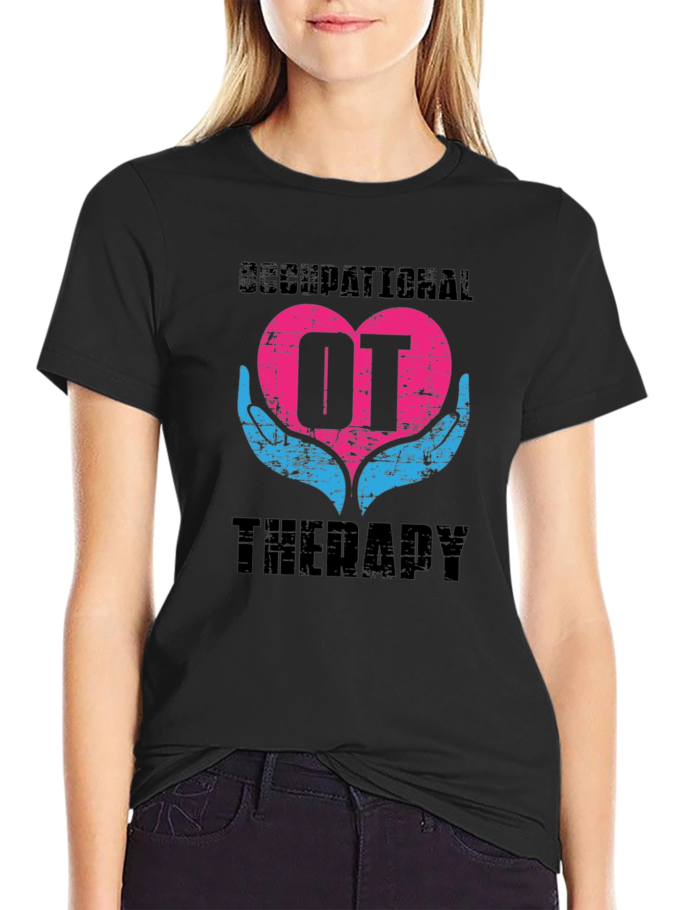 Occupational Therapy OT Heart Hands Graphic Tee