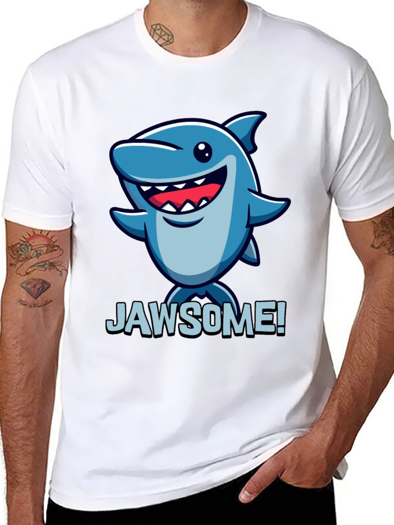 Jawsome Shark Graphic Tee - Black