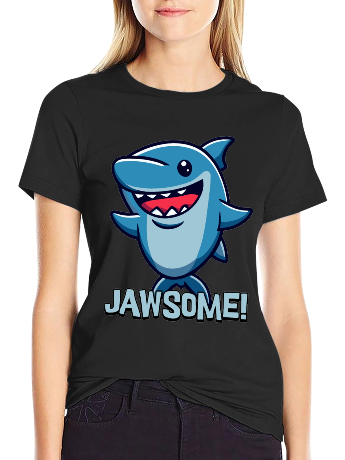Jawsome Shark Graphic Tee - Black