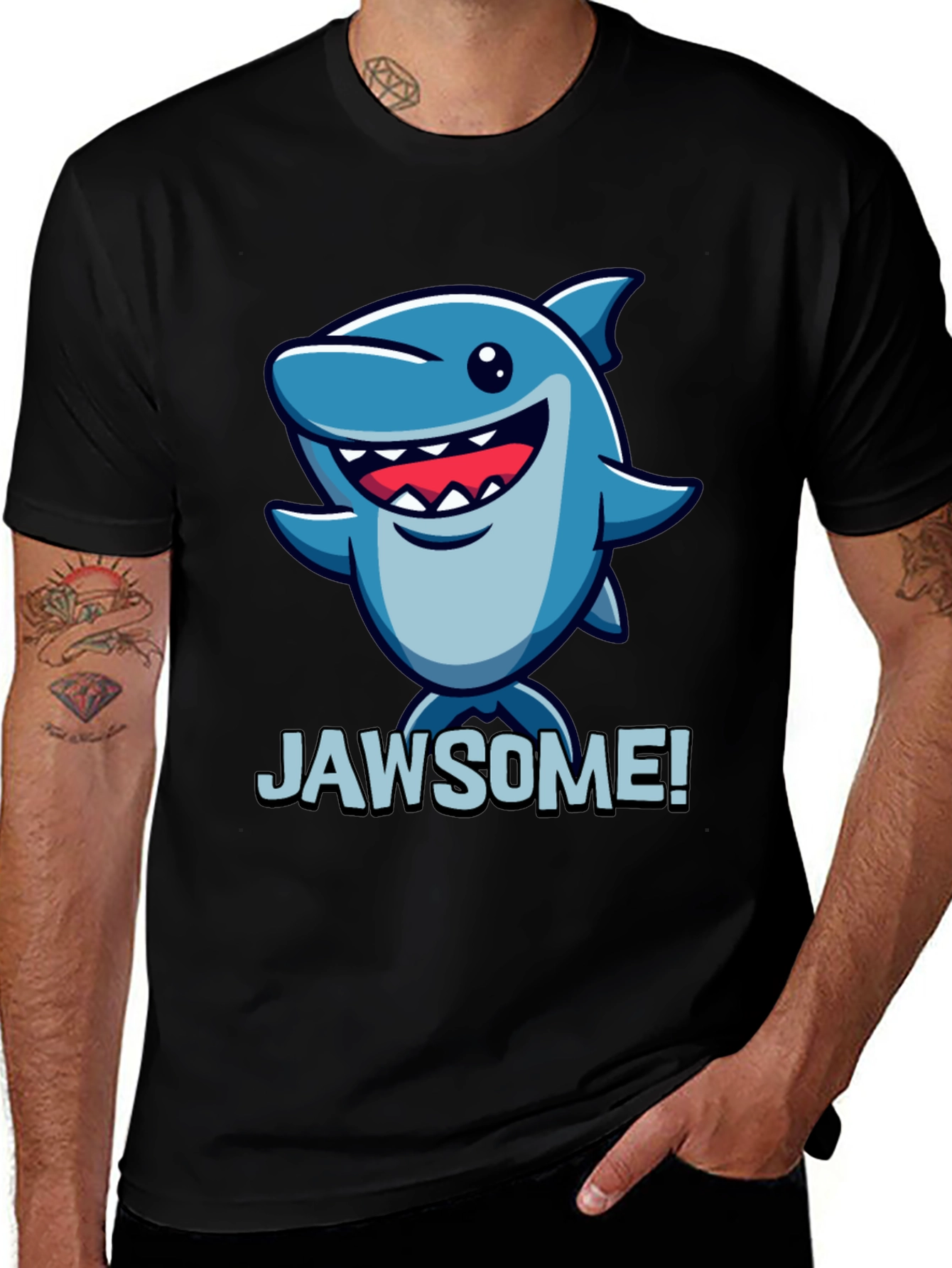 Jawsome Shark Graphic Tee - Black