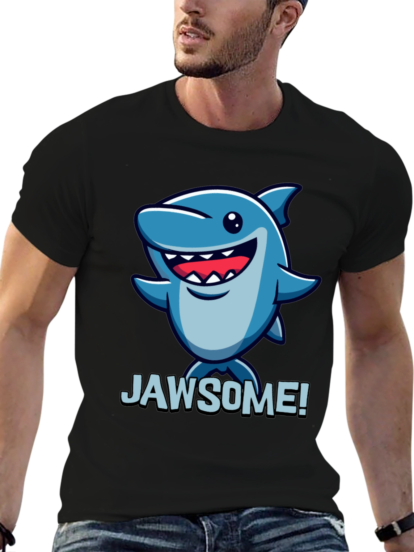 Jawsome Shark Graphic Tee - Black