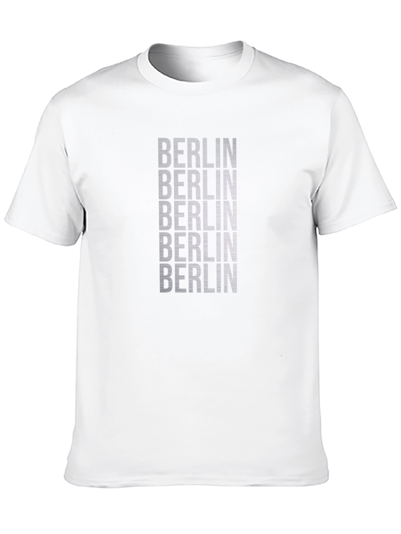 Berlin Text Stacked Black T-Shirt